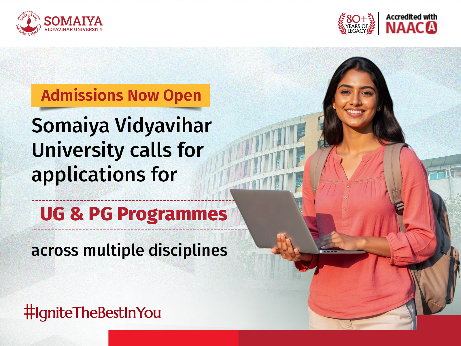 Admissions Now Open: Somaiya Vidyavihar University calls for applications for UG & PG Programmes Across multiple Disciplines 