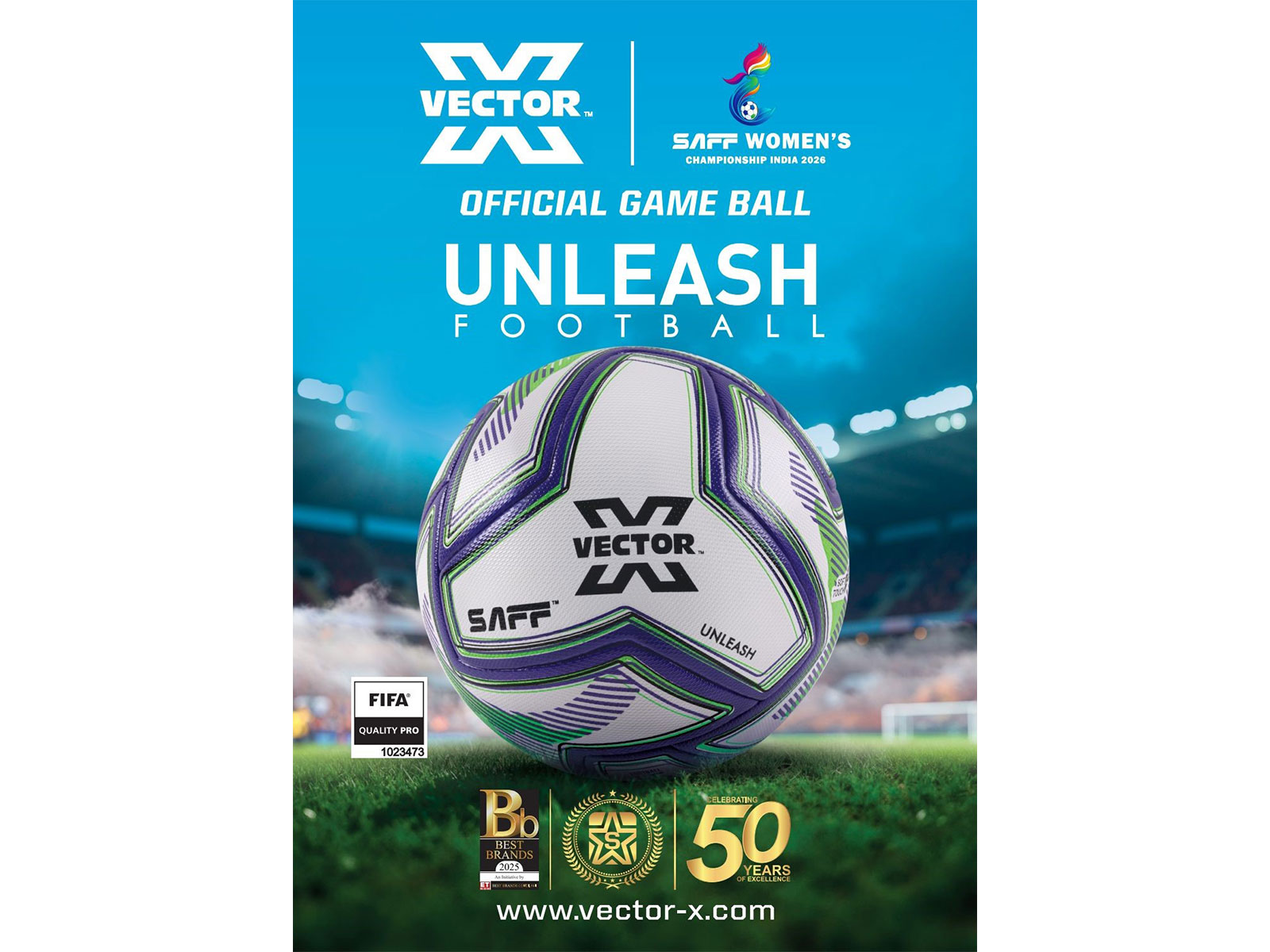 Vector X the Ball Partner of SAFF; Unveils New "Unleash Football" Campaign with Women's Football Team in Goa
