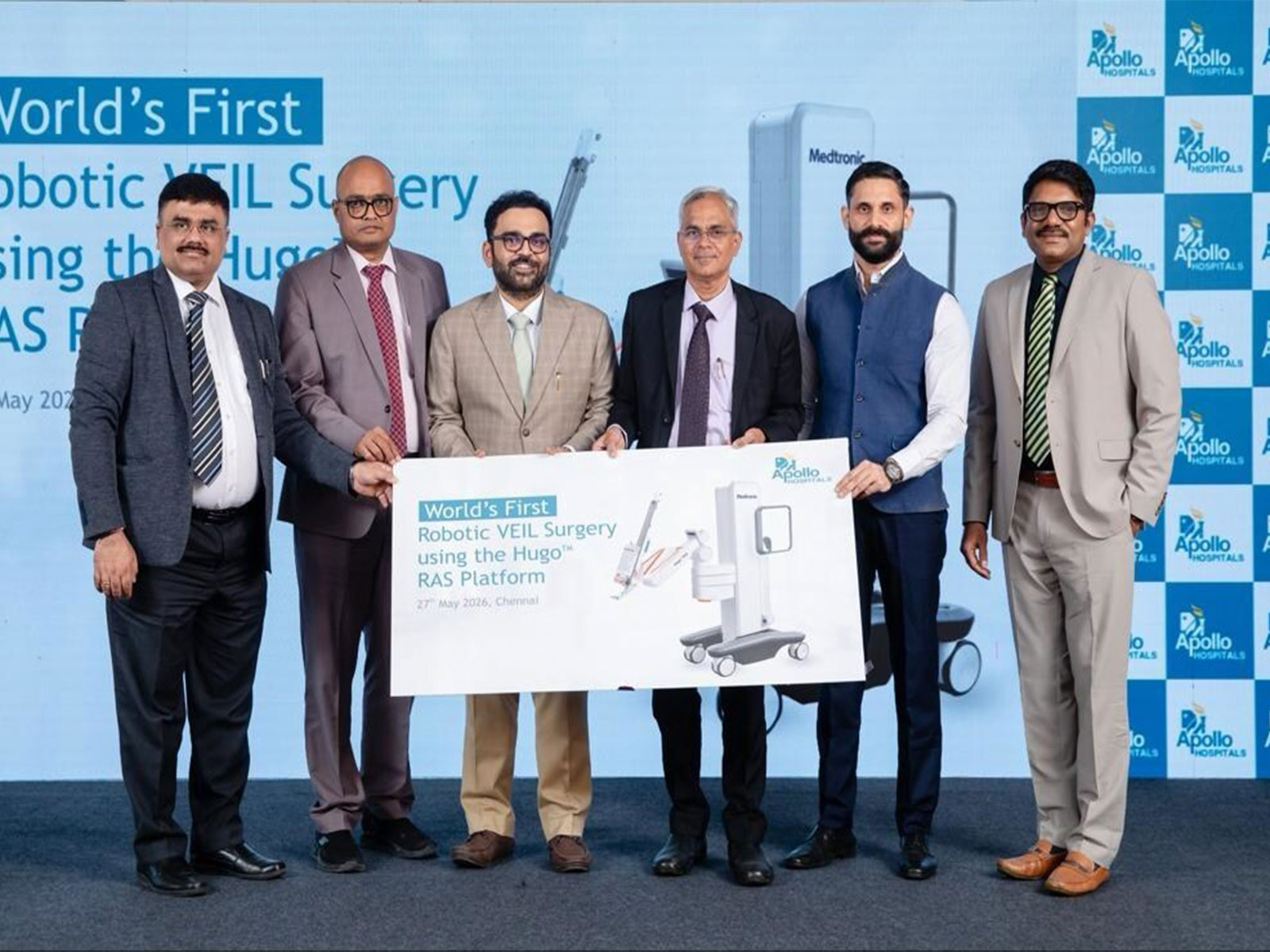 Apollo Hospitals Chennai Performs World's First Robotic Cancer Surgery for Lymph Node Removal Using Hugo RAS Platform via Lateral Approach