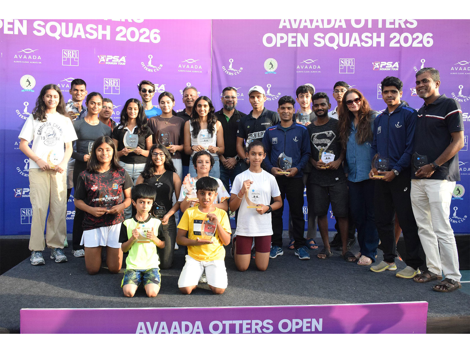 Winners and Runners-Up Across All Categories at the Avaada Otters Club Squash Tournament 2026