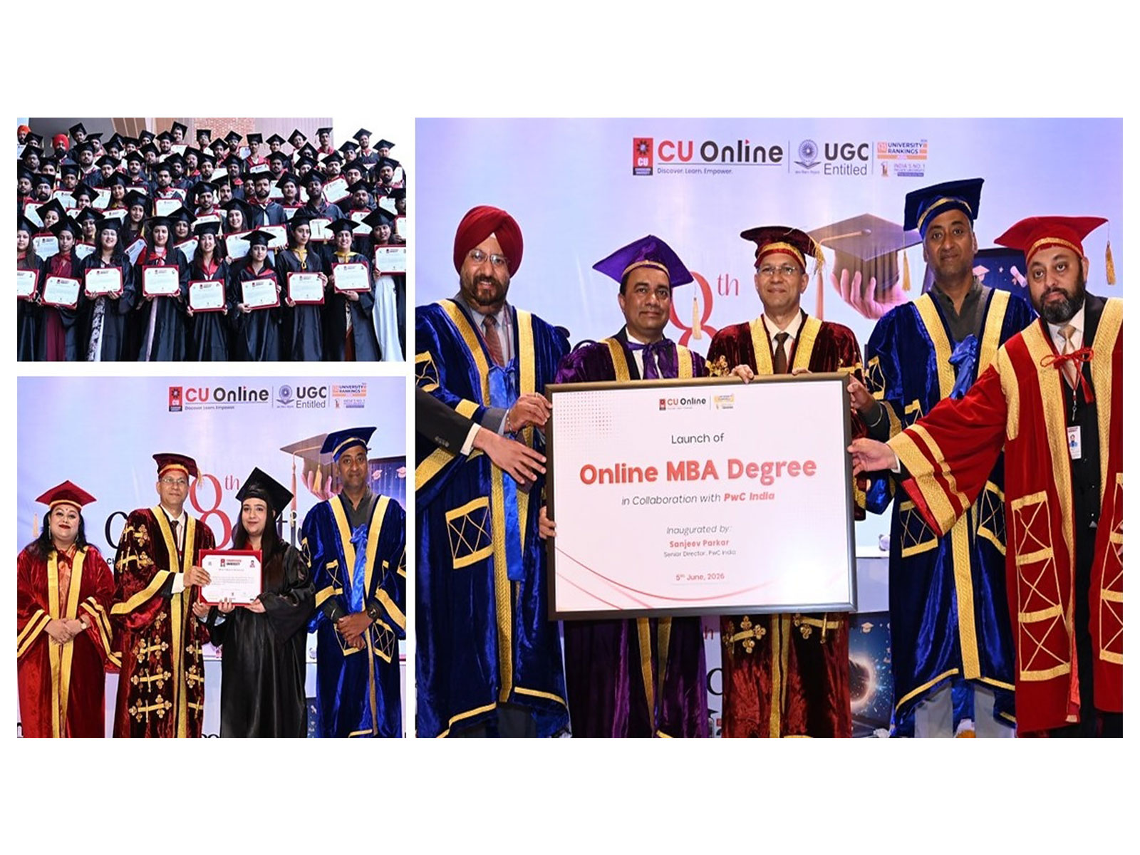 Chandigarh University holds 8th CU Online Annual Convocation; 363 Students Degrees Awarded