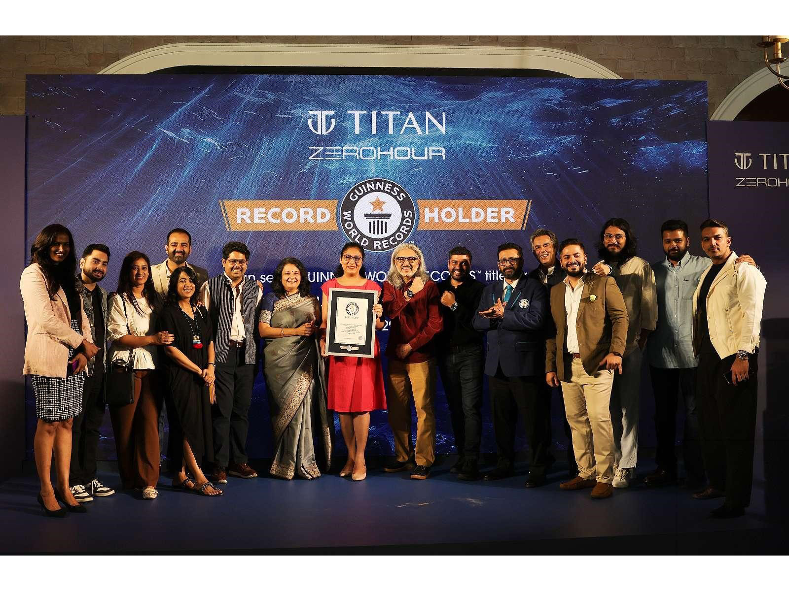 Titan Watches sets Guinness Book of World Records with Zero Hour 500M Professional Diver's Automatic Watch