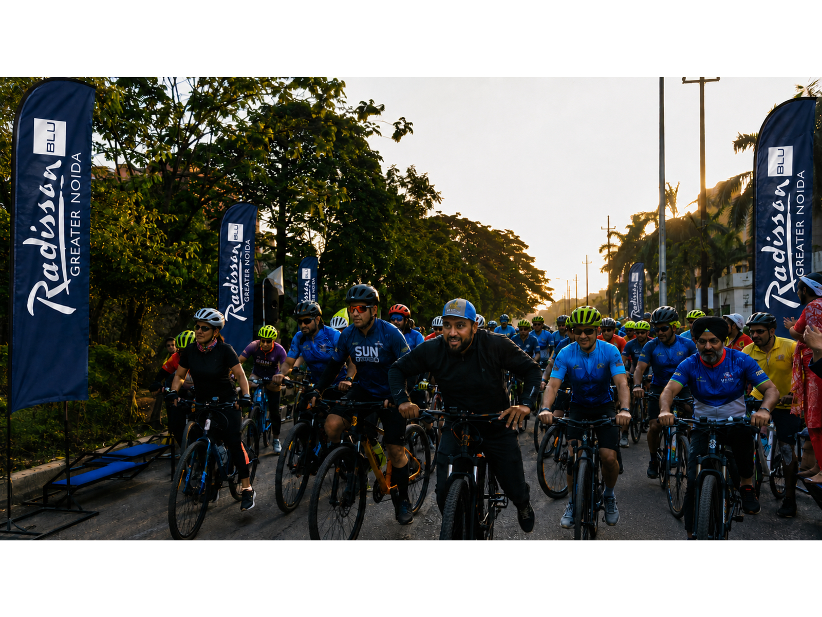 Participants at Radisson Blu Greater Noida's largest-ever edition of Pedal For Tomorrow
