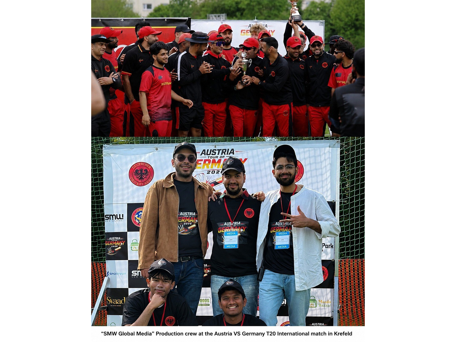 "SMW Global Media" Production crew at the Austria VS Germany T20 International match in Krefeld