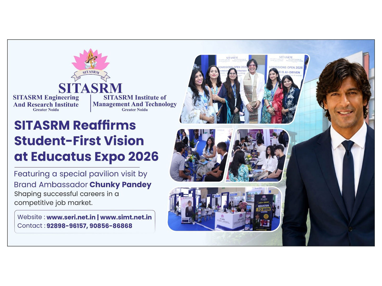 SITASRM Group of Institutions Draws Strong Student Interest at Educatus Expo 2026 