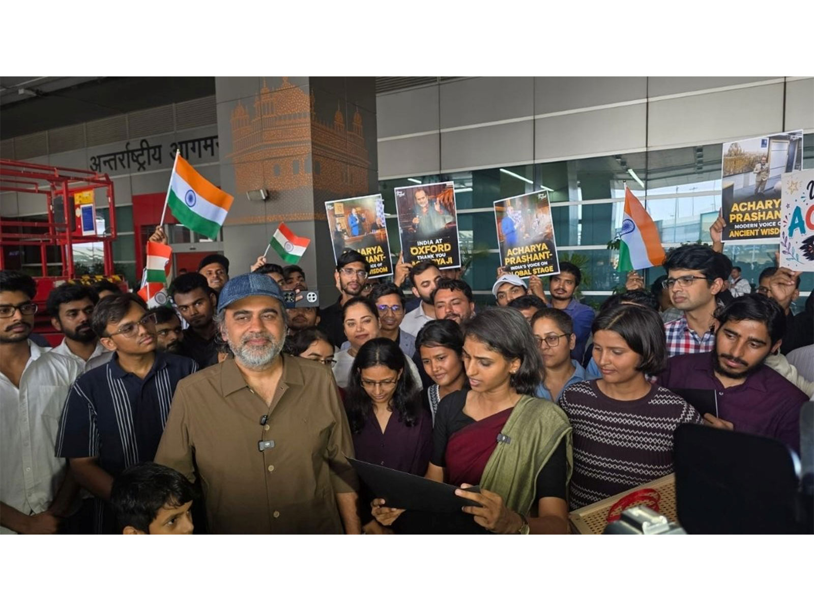 Philosopher & bestselling Author Spoke to the Media at Delhi Airport