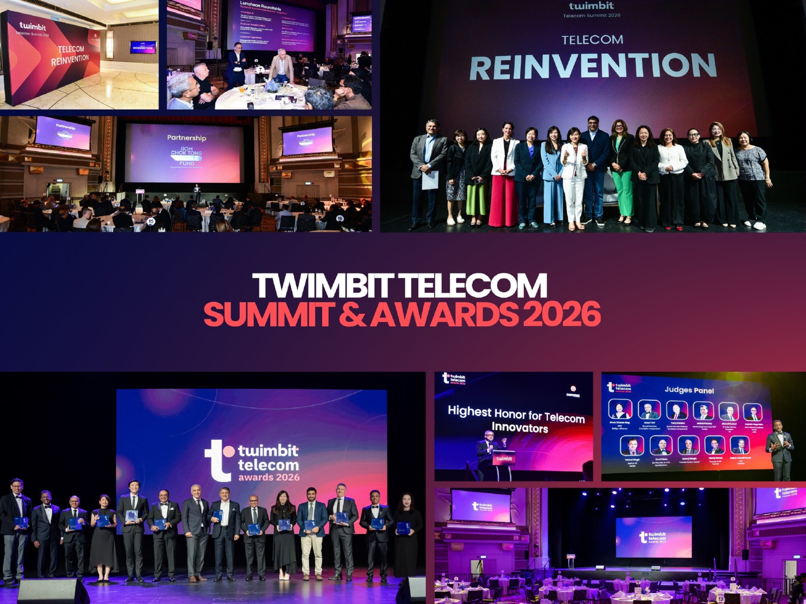 Telecom industry leaders gathered at Capitol Theatre Singapore for the Twimbit Telecom Summit & Awards 2026, celebrating innovation and telecom reinvention.