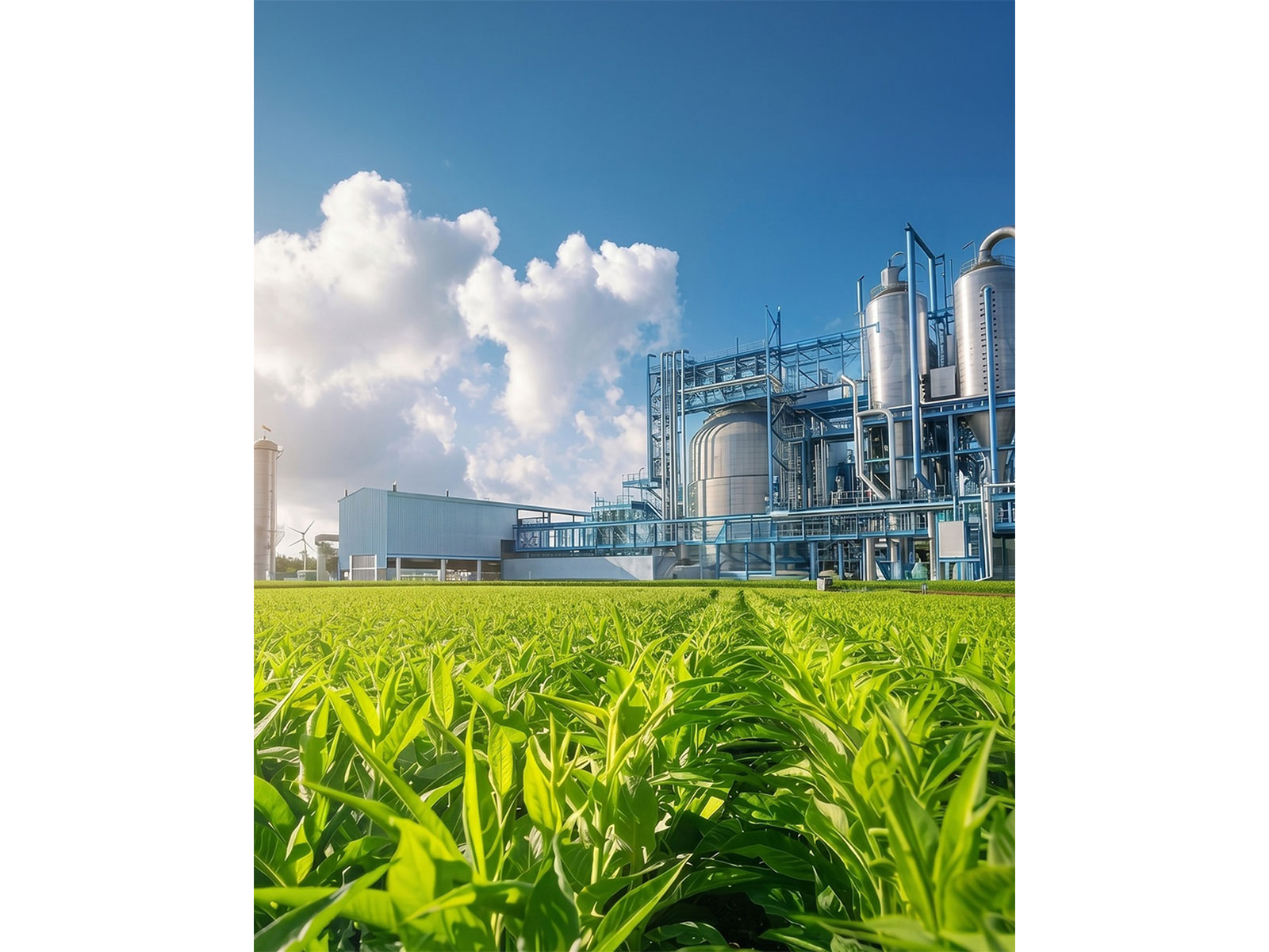 Representative image of an advanced biofuel biorefinery