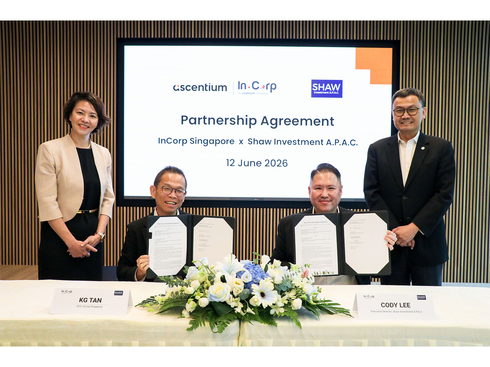 Shaw Investment A.P.A.C. and InCorp Singapore Strengthen China-Singapore-ASEAN Innovation Corridor for Business Expansion