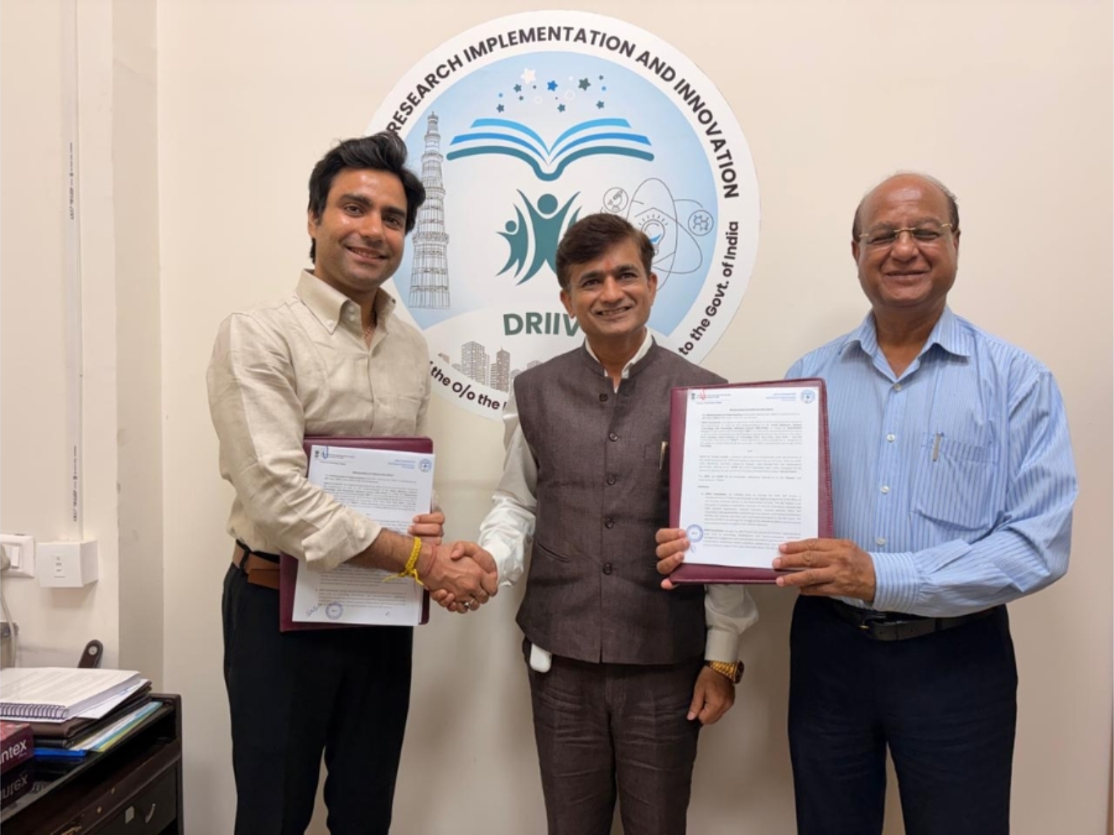 Left to right (Krishna Kumar Gaur Head DRIIV, Alok Kumar Tiwari Founder & CEO AIVOt AI, Pradeep Gupta MD AIVOT AI)