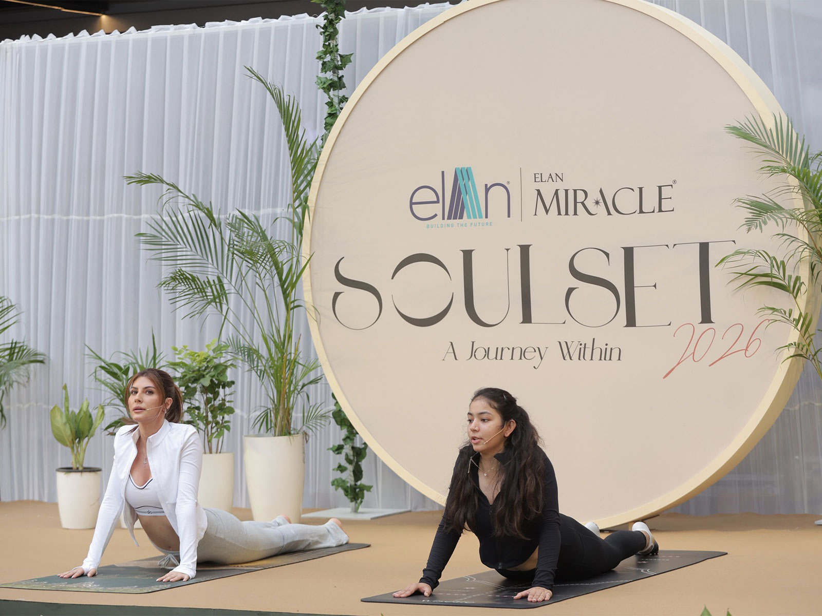 Elan Group Celebrates International Yoga Day with Bollywood Sensation Elnaaz Norouzi through Soulset at Elan Miracle Mall