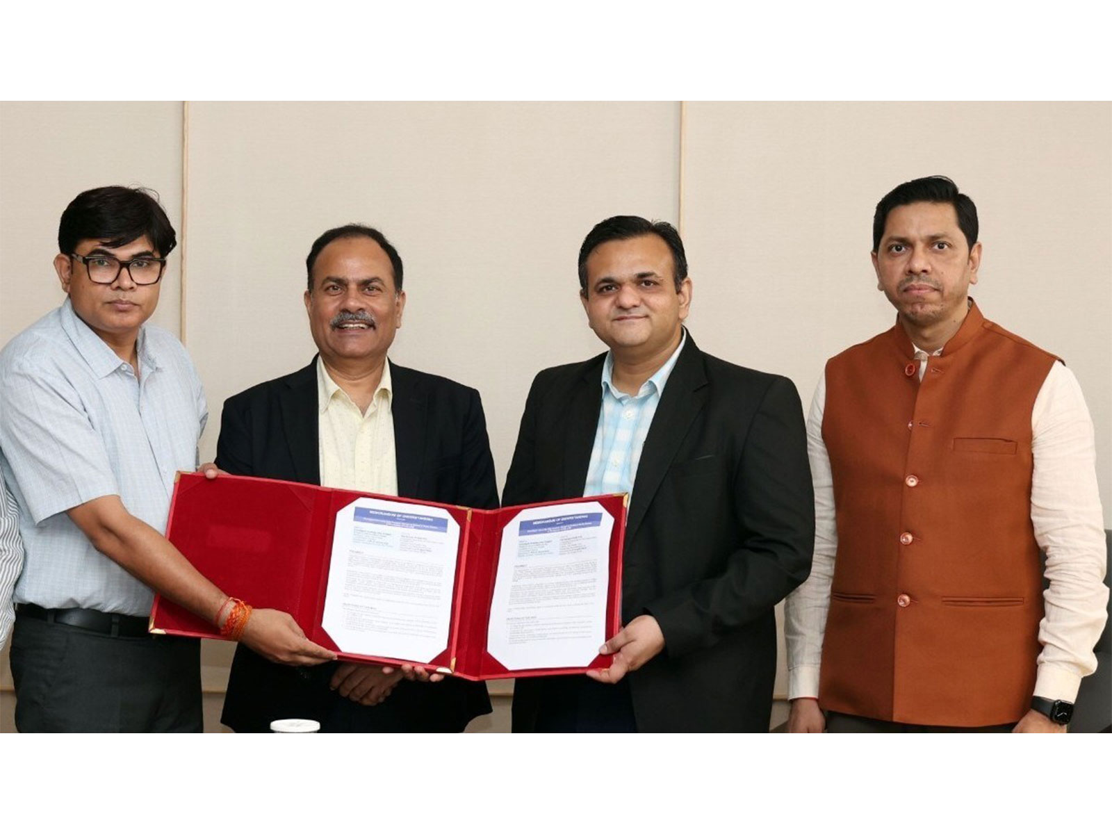 Chandigarh University Uttar Pradesh Senior Management along with Film Society of India Officials during exchange of MoU at campus.