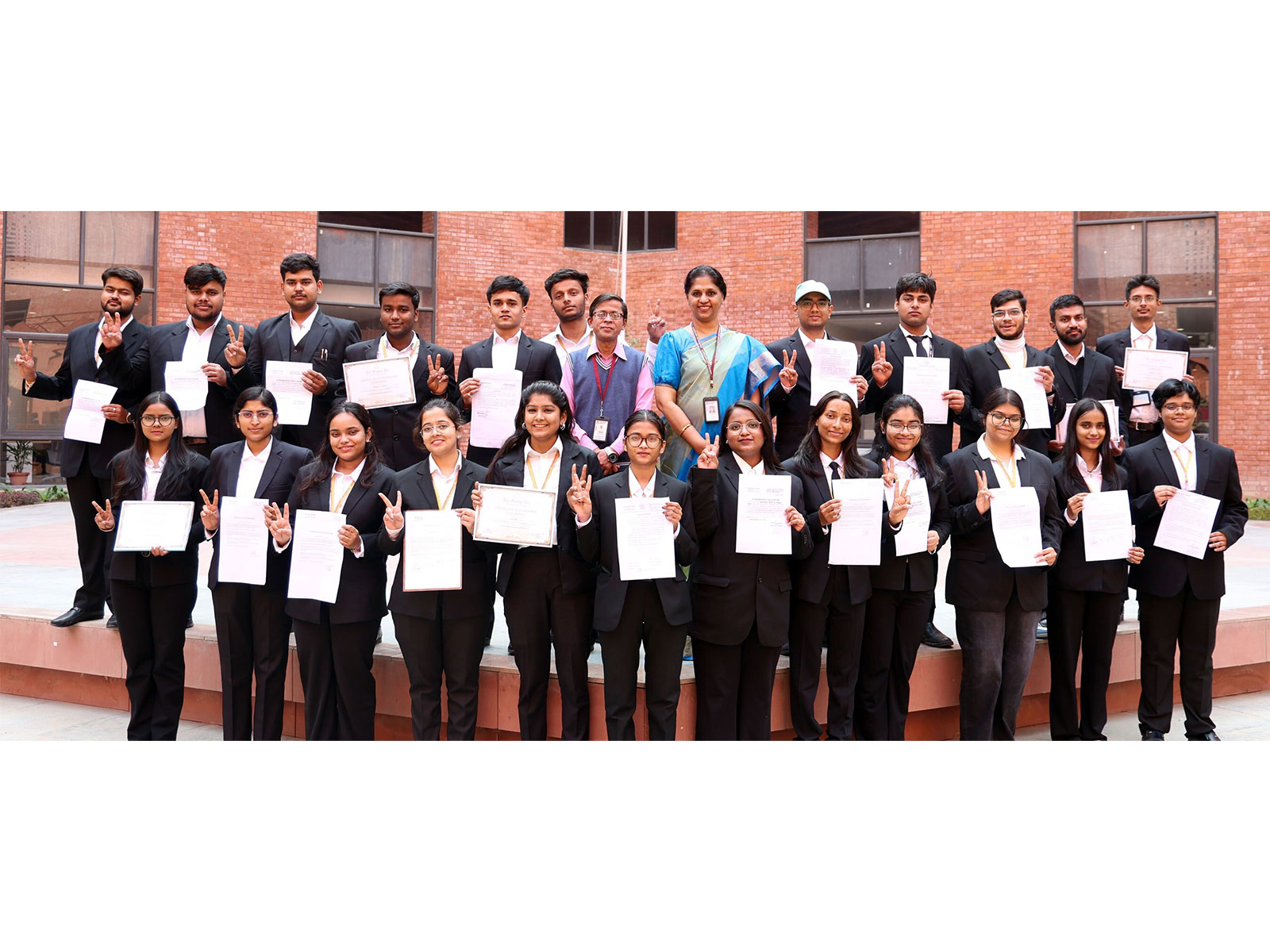 Law School Students of Chandigarh University Uttar Pradesh after completing internship at the Supreme Court and High Court