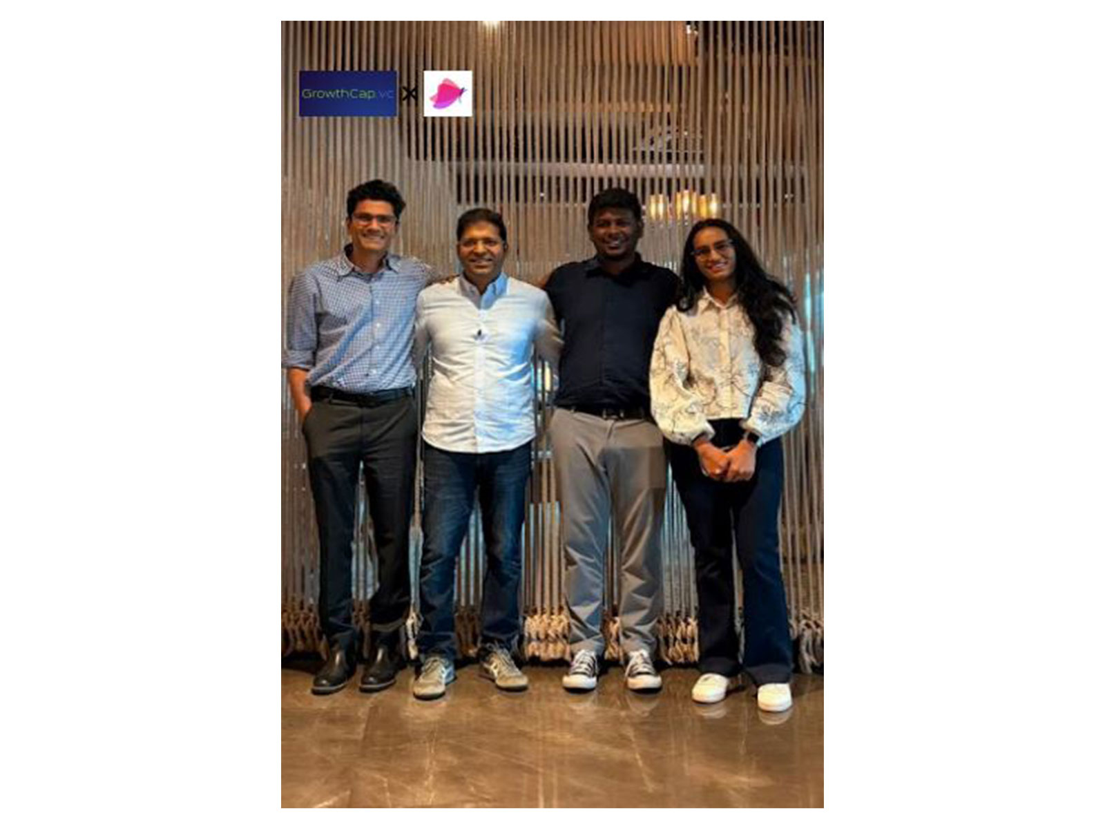 Spense Founders and Growthcap Ventures Team, From Left to right - Srinivas Krishnamurthy, Pratekk Agarwaal, Pawan Kumar, Neeti Bokaria Source: Growthcap Ventures (Investors)