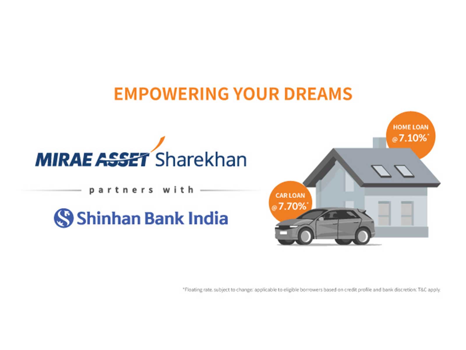 Mirae Asset Sharekhan Partners with Shinhan Bank India for Customer Referral Facilitation of Home and Car Loan Products