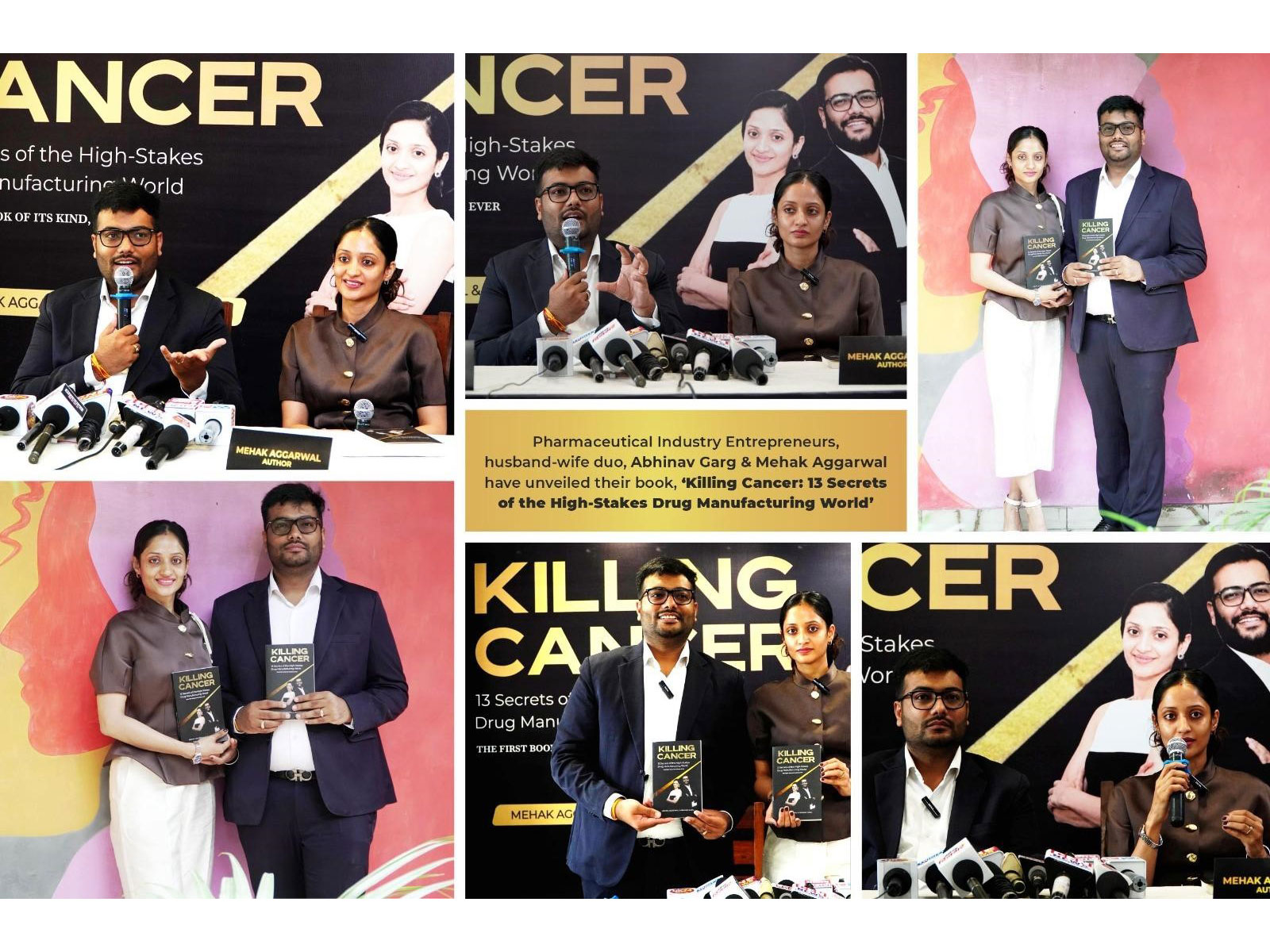 Pharma Entrepreneurs' - Abhinav Garg & Mehak Aggarwal Unveil Their Book 'Killing Cancer:13 Secrets of the High-Stakes Drug Manufacturing World' 