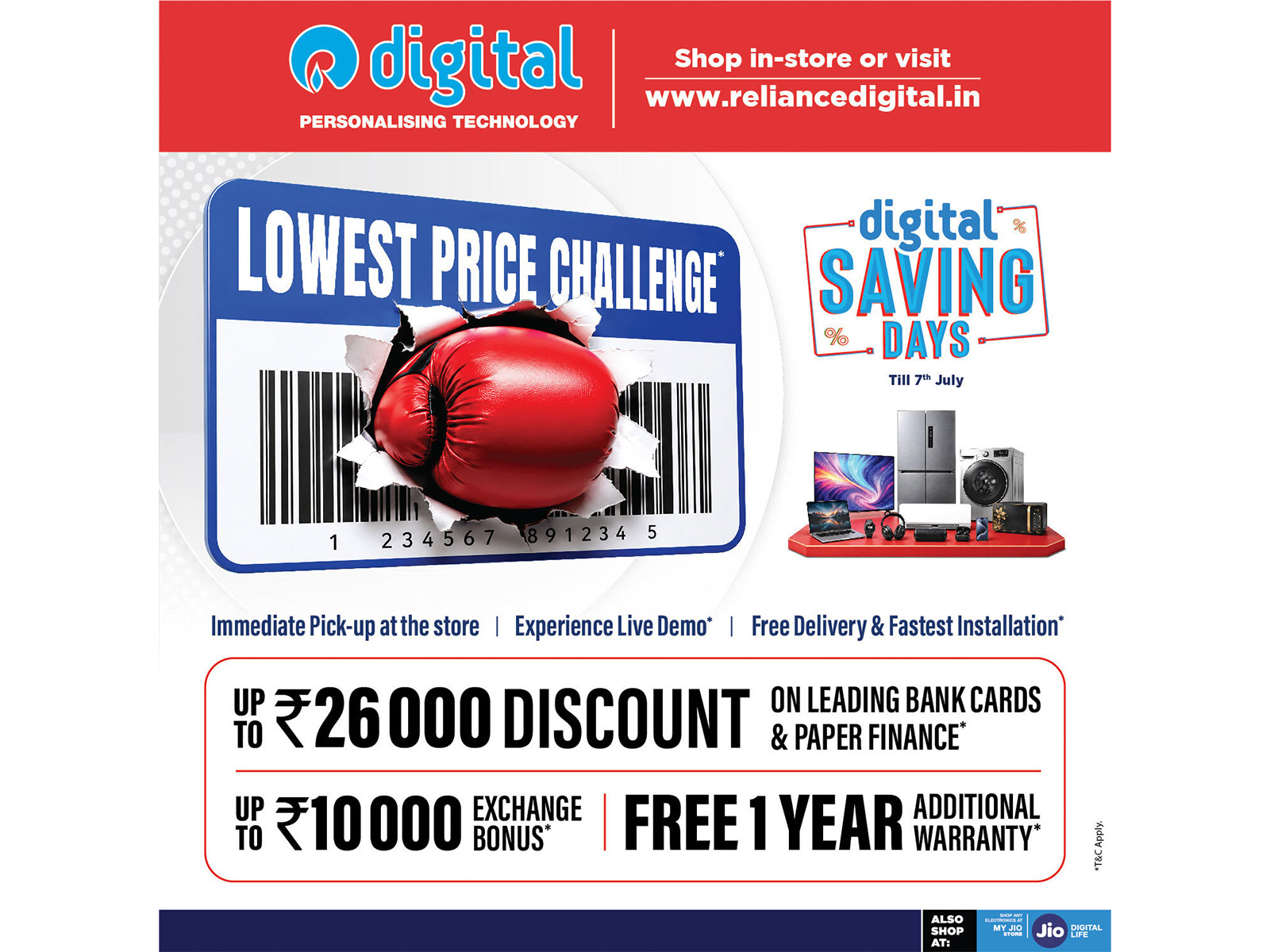 Reliance Digital Unveils its 'Lowest Price Challenge' with 'Digital Saving Days'