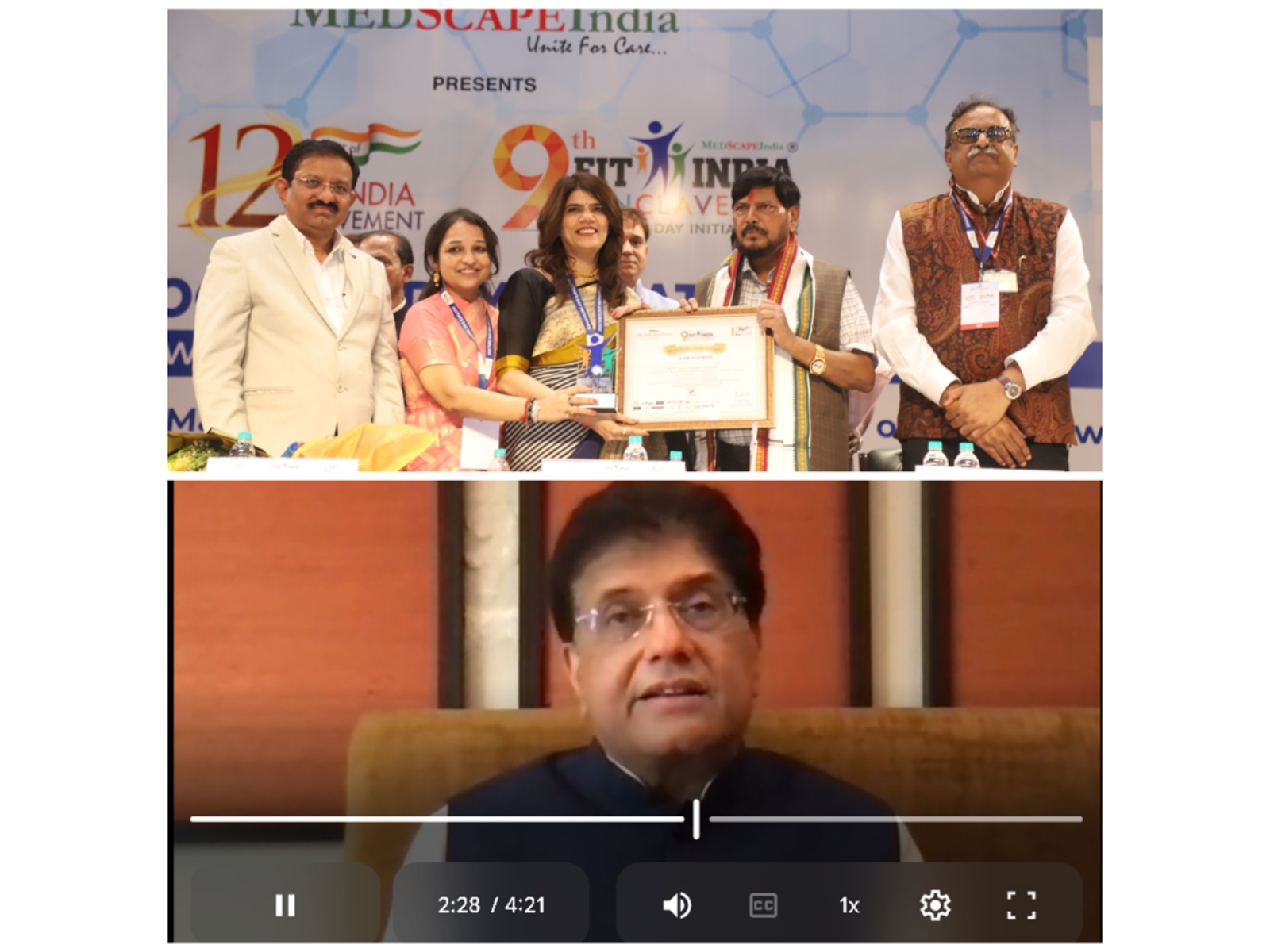 Dr Sunita Dube, NMC Chairman & Ministers Launch Red Alert De-Escalation & Medical Sainik by MedscapeIndia