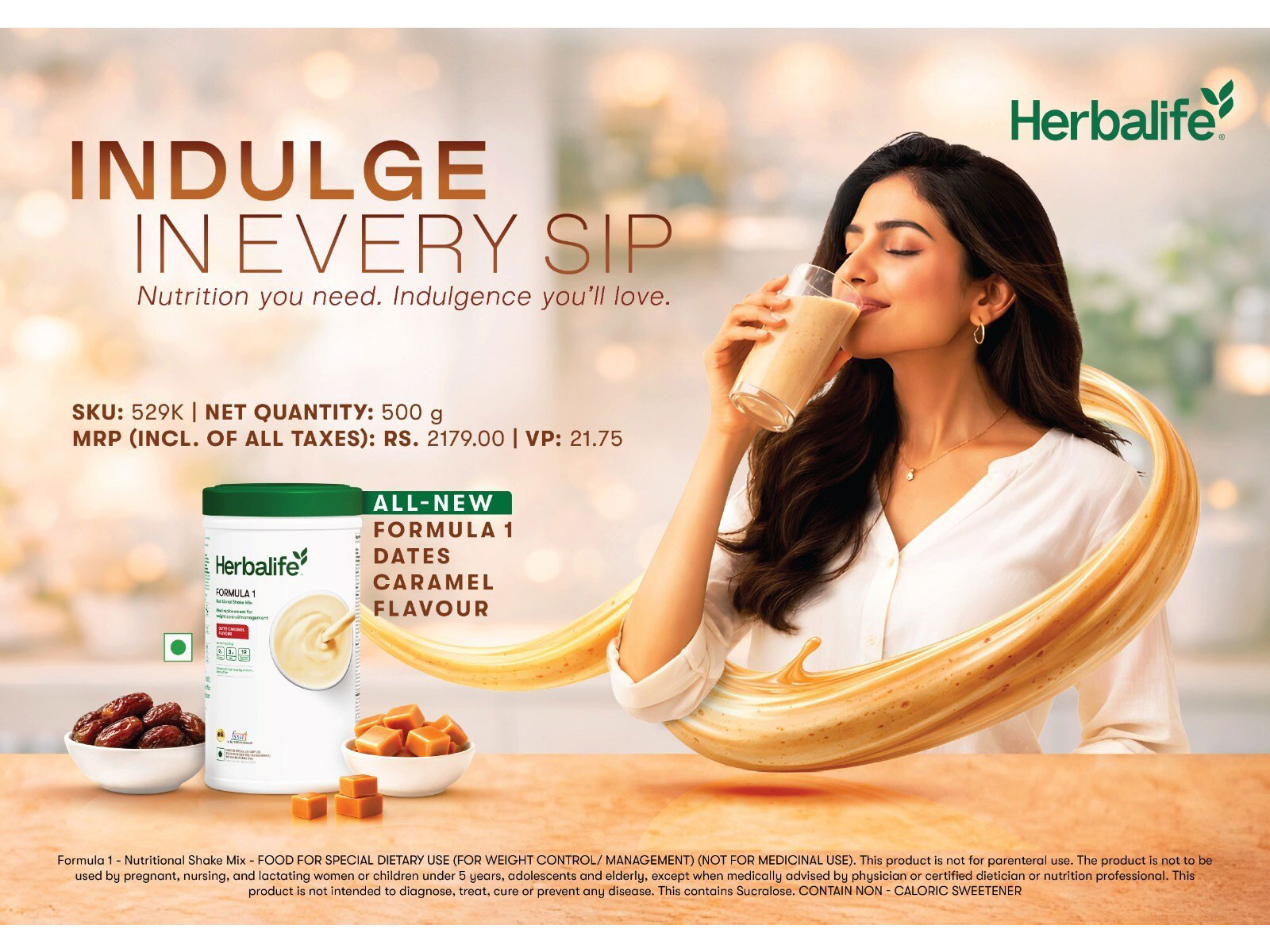 Herbalife India Introduces Dates Caramel Variant in its Formula 1 Nutritional Shake Range