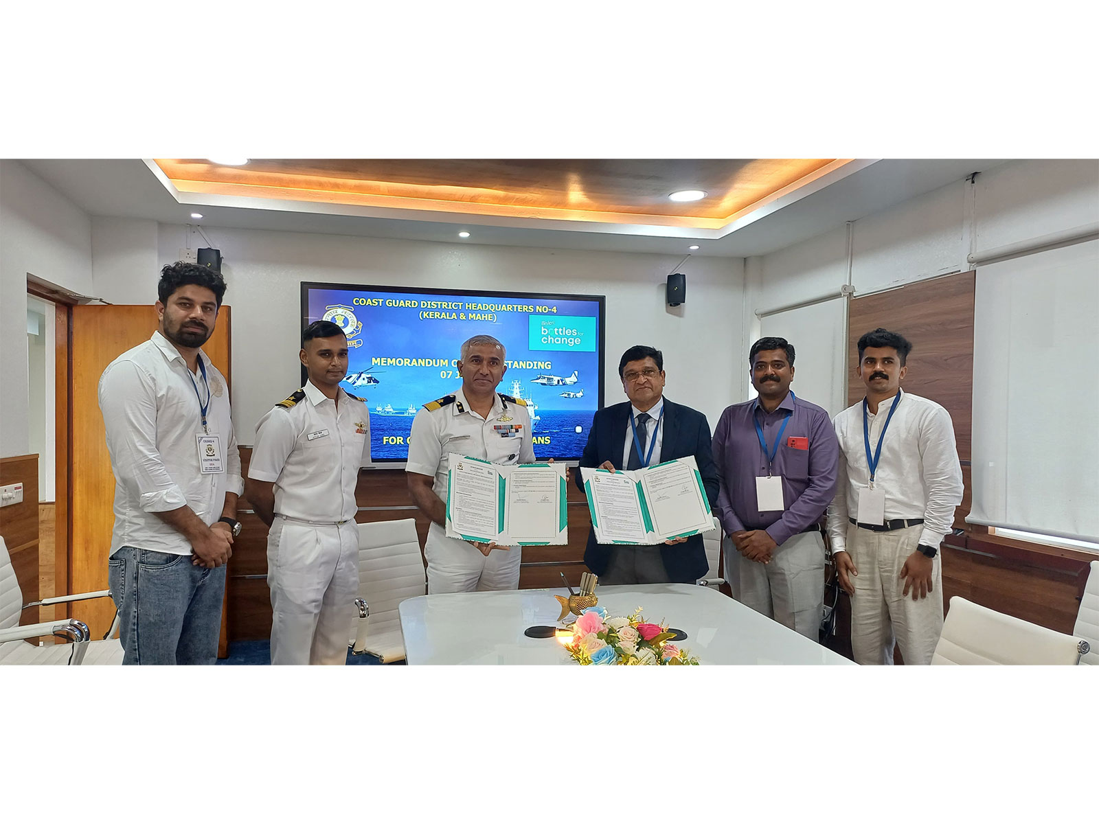 Bisleri International Signs Letter of Association with Indian Coast Guard (Mahe & Kochi) for plastic waste collection and awareness