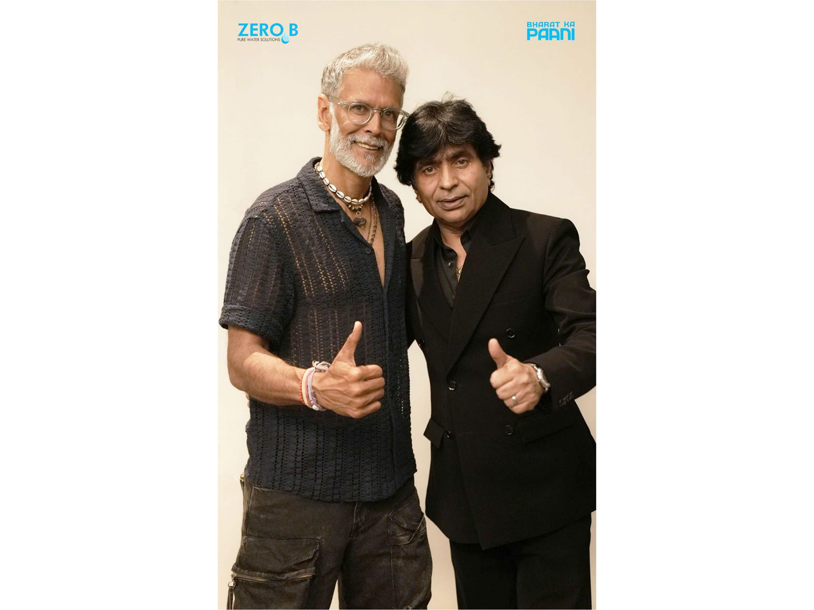 ZeroB CEO Yogesh Bajpai and Brand Ambassador Milind Soman announce their partnership to champion healthier living by promoting the importance of pure and safe drinking water
