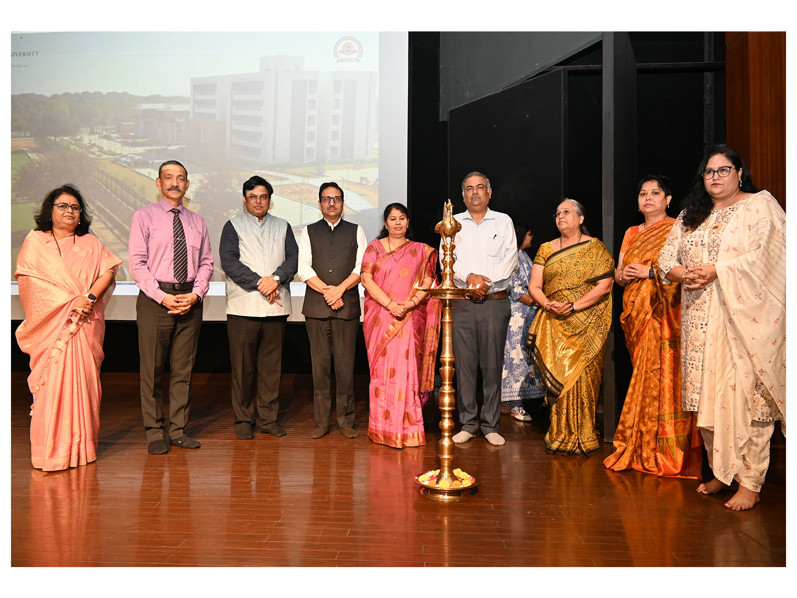 Dignitaries present in the inaugural ceremony of the "Matru Setu" workshop organized by Manipal University Jaipur
