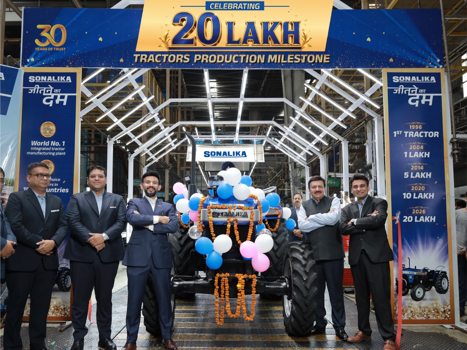 Sonalika Marks 30-Year Milestone with 20 Lakh Tractor Production at Hoshiarpur Manufacturing Plant