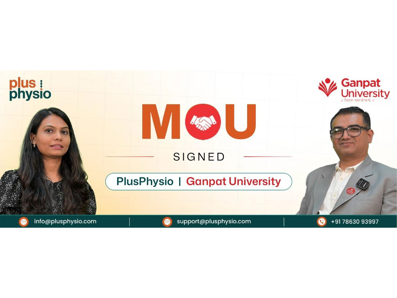 Ganpat University Partners with PlusPhysio to Empower Next-Gen Healthcare Professionals
