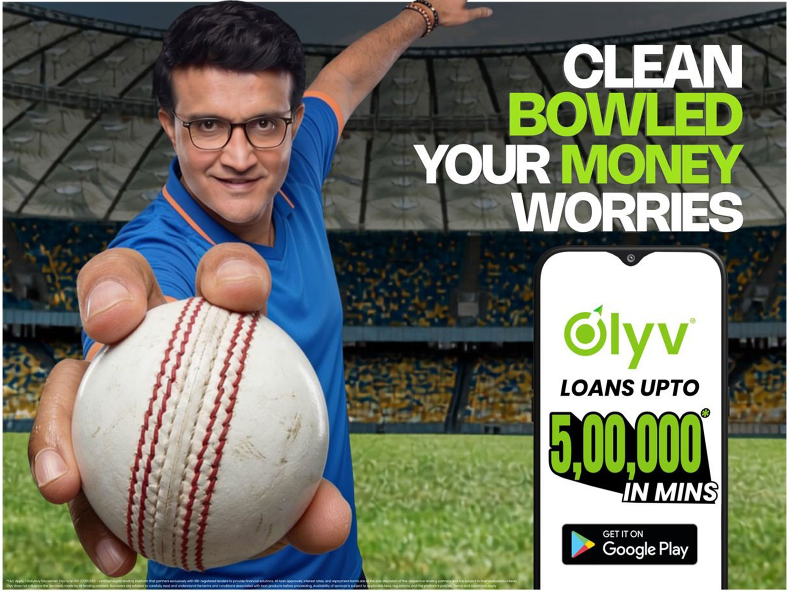 From Screens to Streets: Brand Ambassador Sourav Ganguly Lights Up Olyv's Latest OOH Campaign