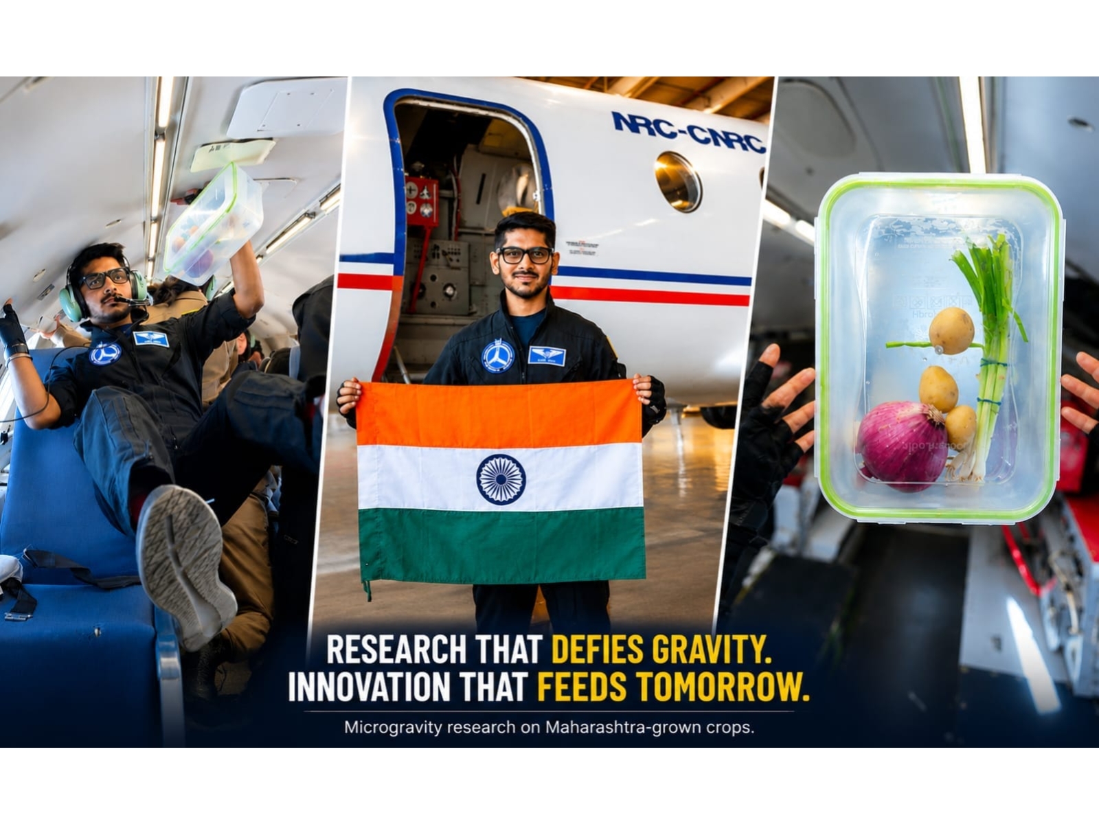 Indian Analog Astronaut Capt Aman Johri Conducts Landmark Microgravity Experiment for Space Research on Maharashtra Crops
