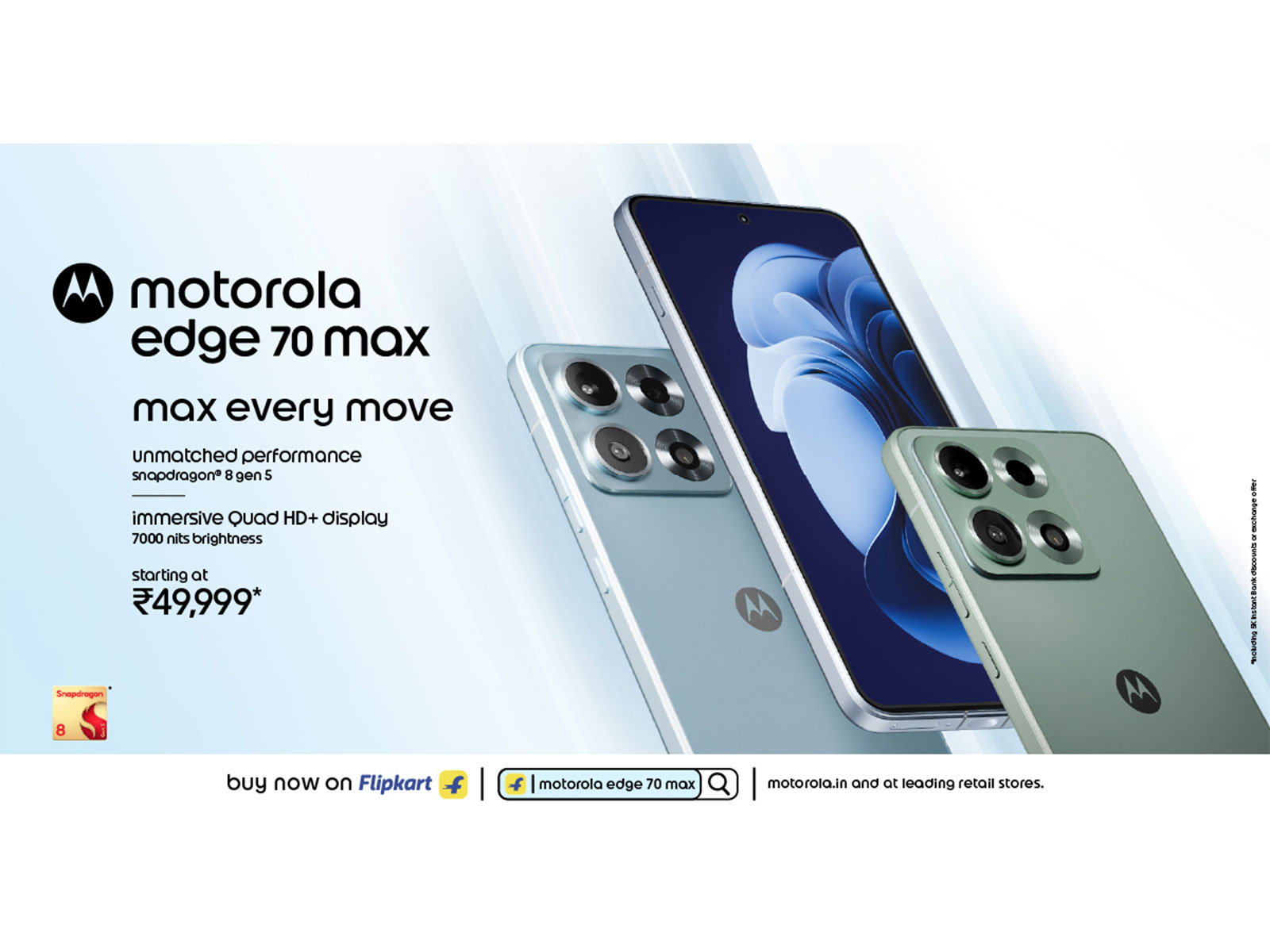 Motorola edge 70 max goes on sale at Rs 49,999*