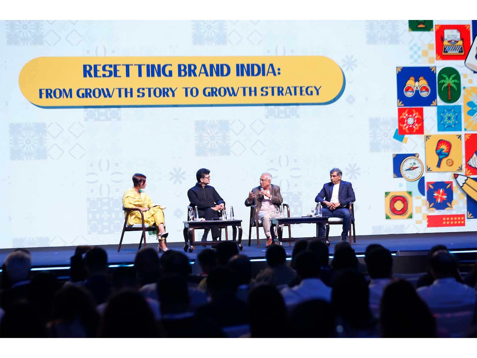 Industry leaders discuss the future of Brand India during the "Resetting Brand India" panel at GoaFest 2026