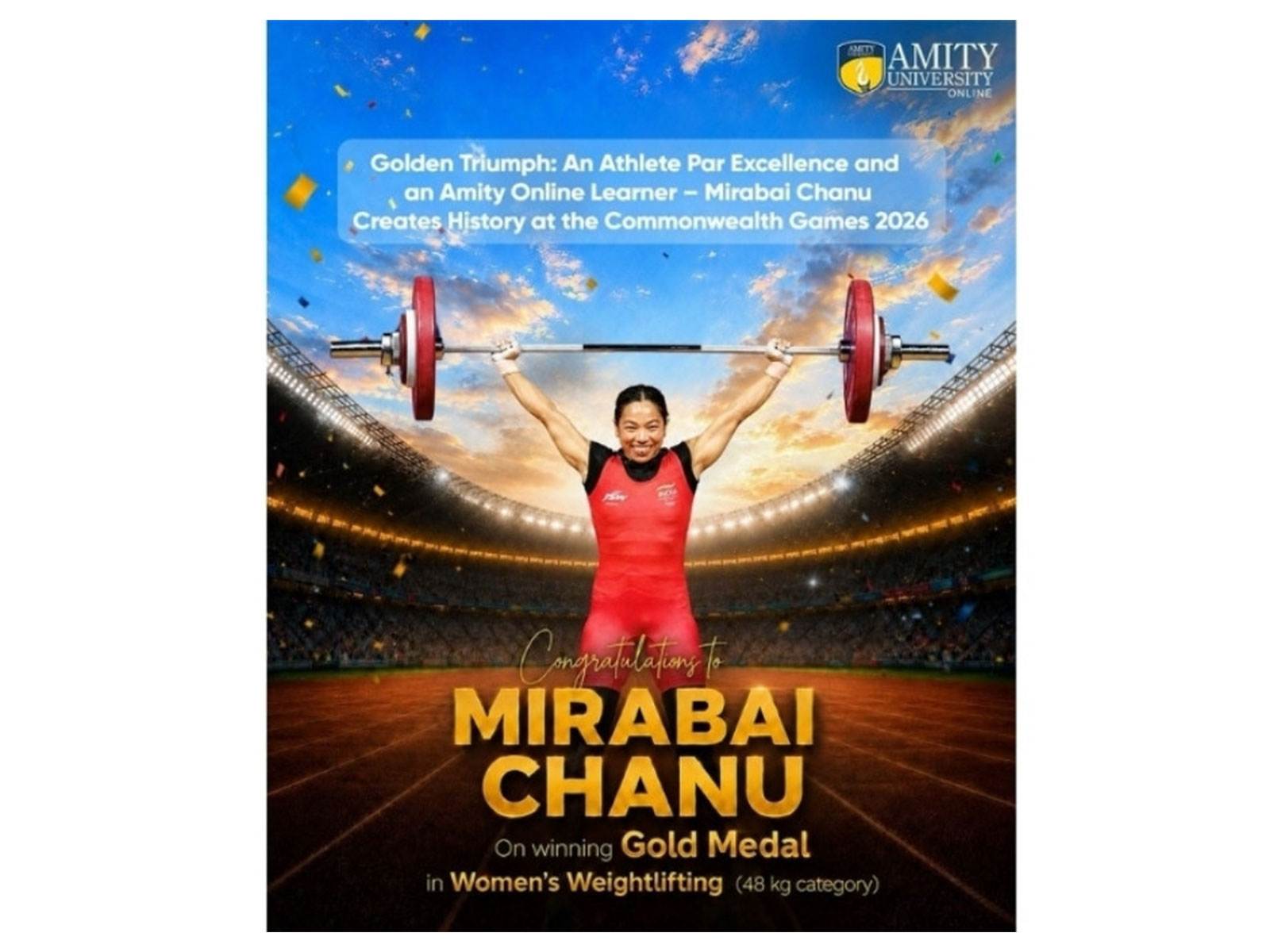 Amity Online Learners Make India Proud at the Commonwealth Games 2026 While Pursuing Their Education