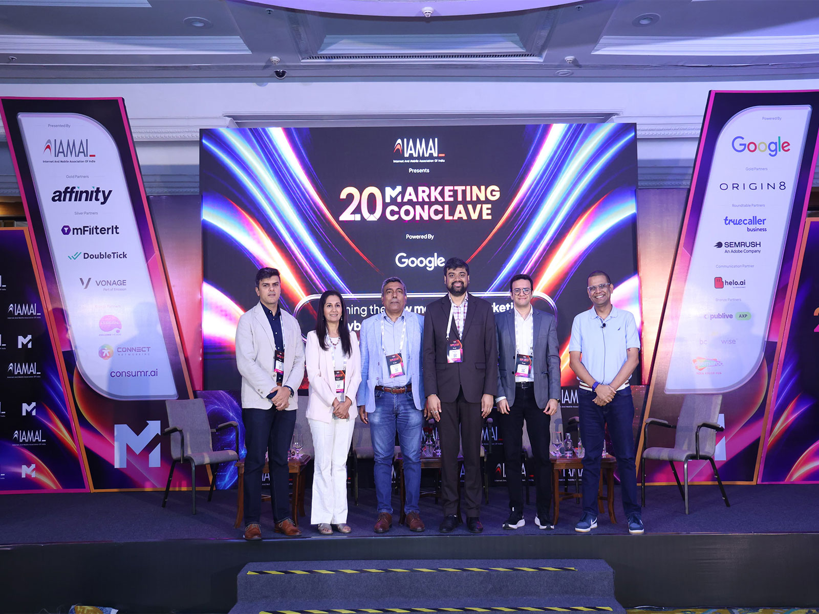 Distinguished industry representatives at the 20th edition of India's premier marketing conference, Marketing Conclave (MarCon), organised by the IAMAI, powered by Google, in Mumbai