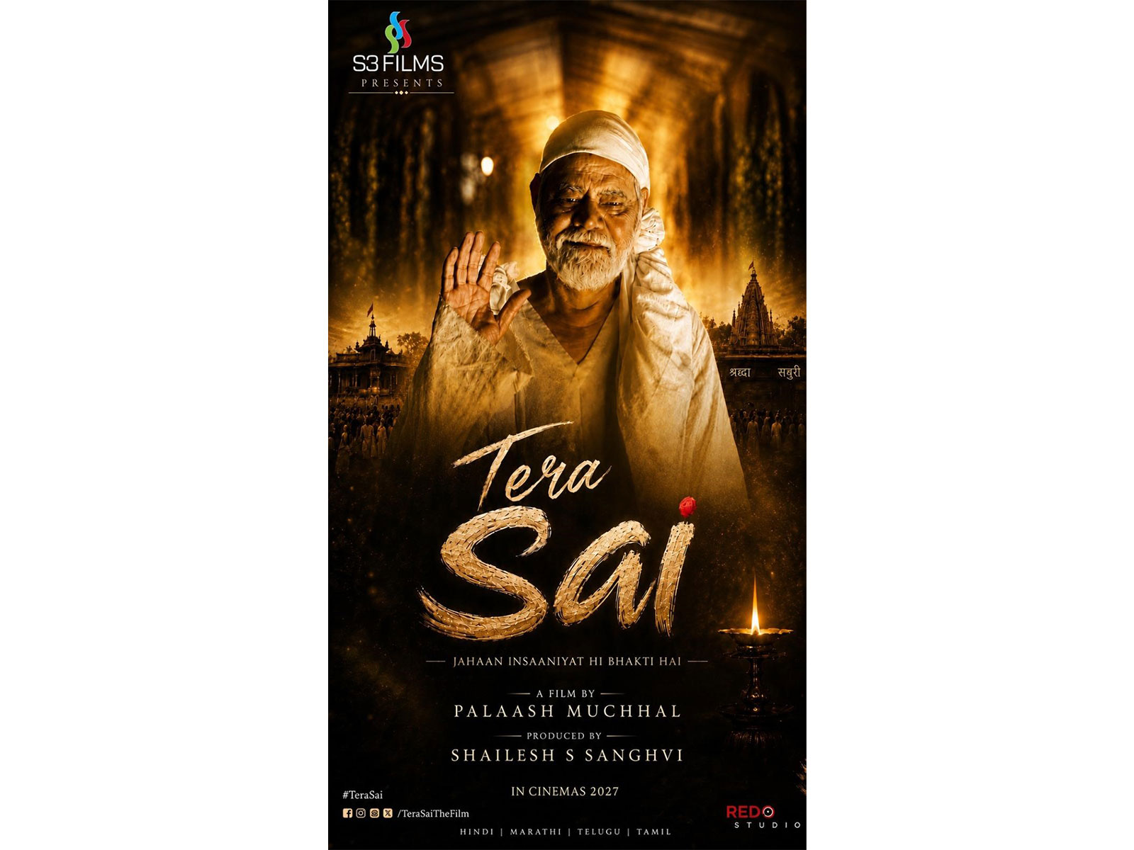 Shailesh S. Sanghvi Joins Hands with Palaash MMuchhalfor Tera Sai; S3 Films Comes On Board as Producer