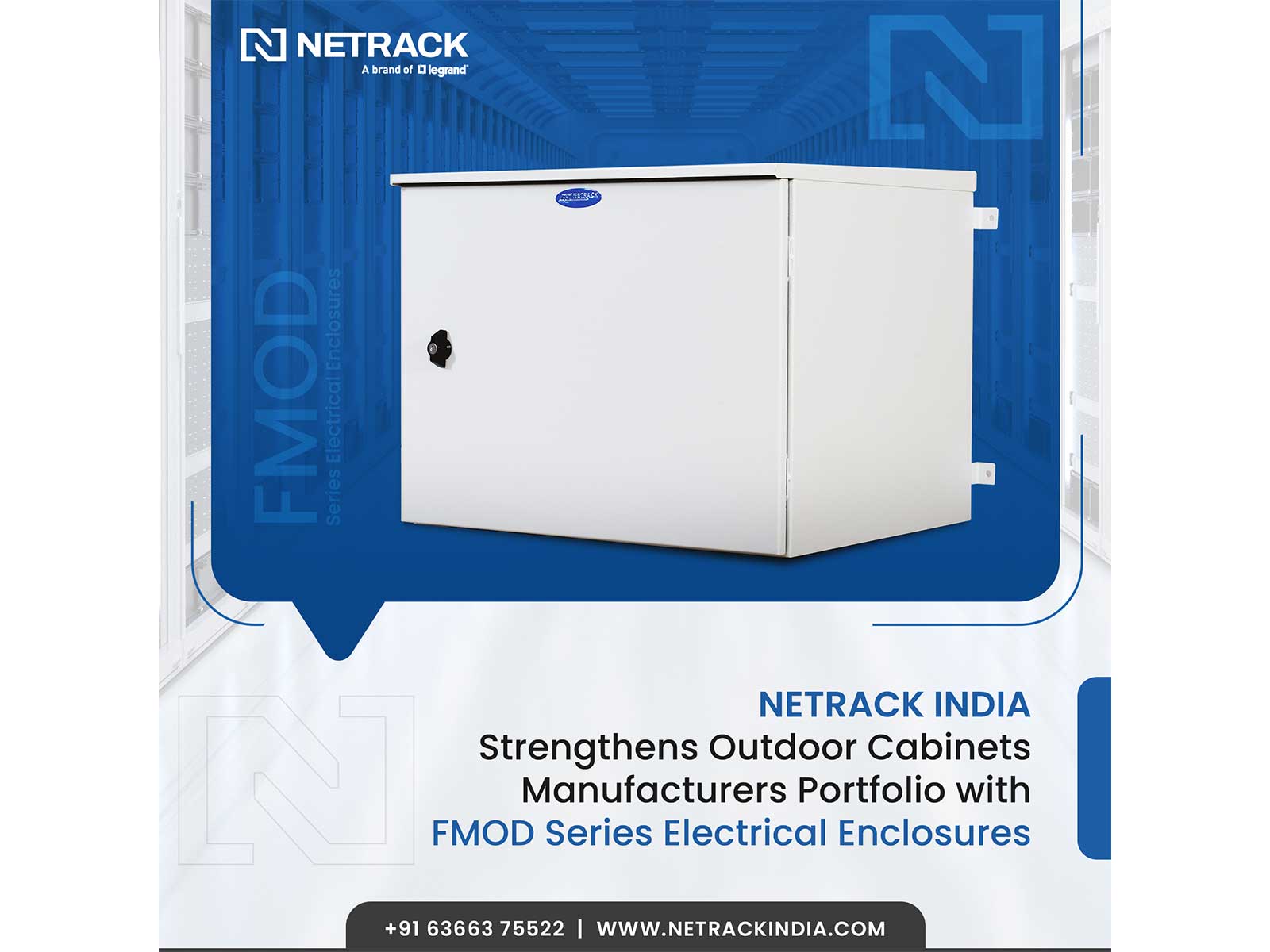 Built for demanding environments, Netrack India's FMOD Series Electrical Enclosures offer reliable weather protection, durability, and consistent outdoor performance