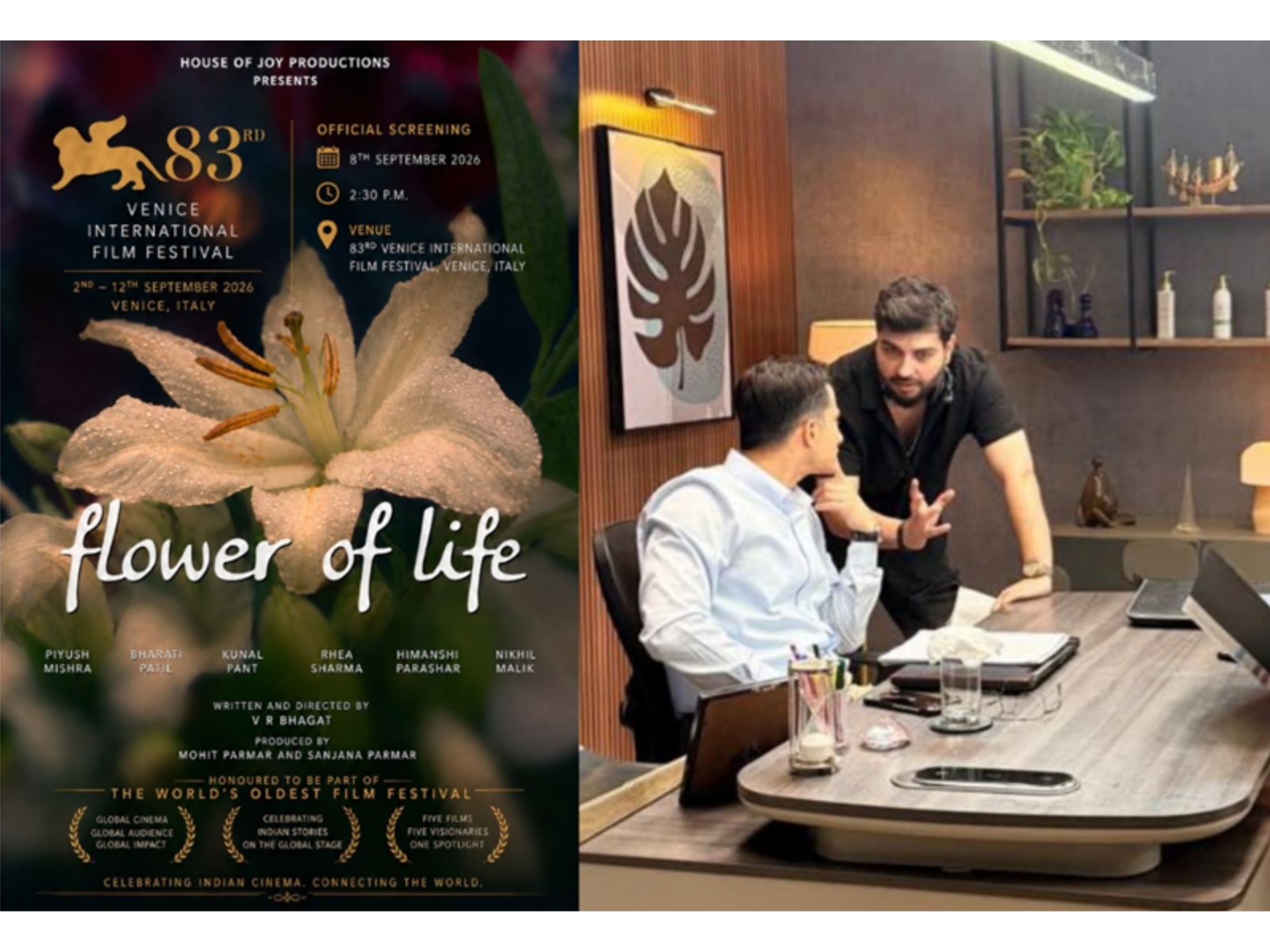 Indian Filmmaker V R Bhagat to Represent India at the 83rd Venice International Film Festival with 'flower of life'