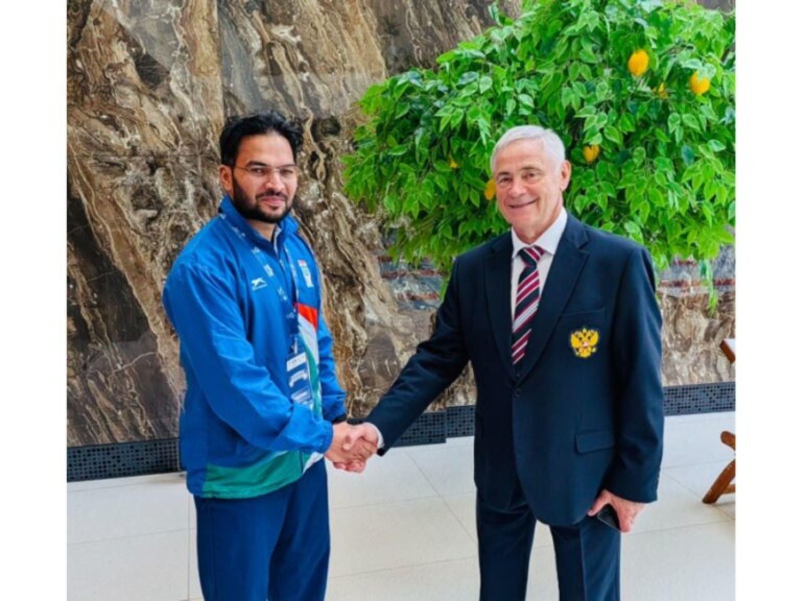 Yogesh Shelly Meets Russian Paralympic Committee President Pavel Alekseevich Rozhkov, Discusses Para Athlete Development and International Collaboration