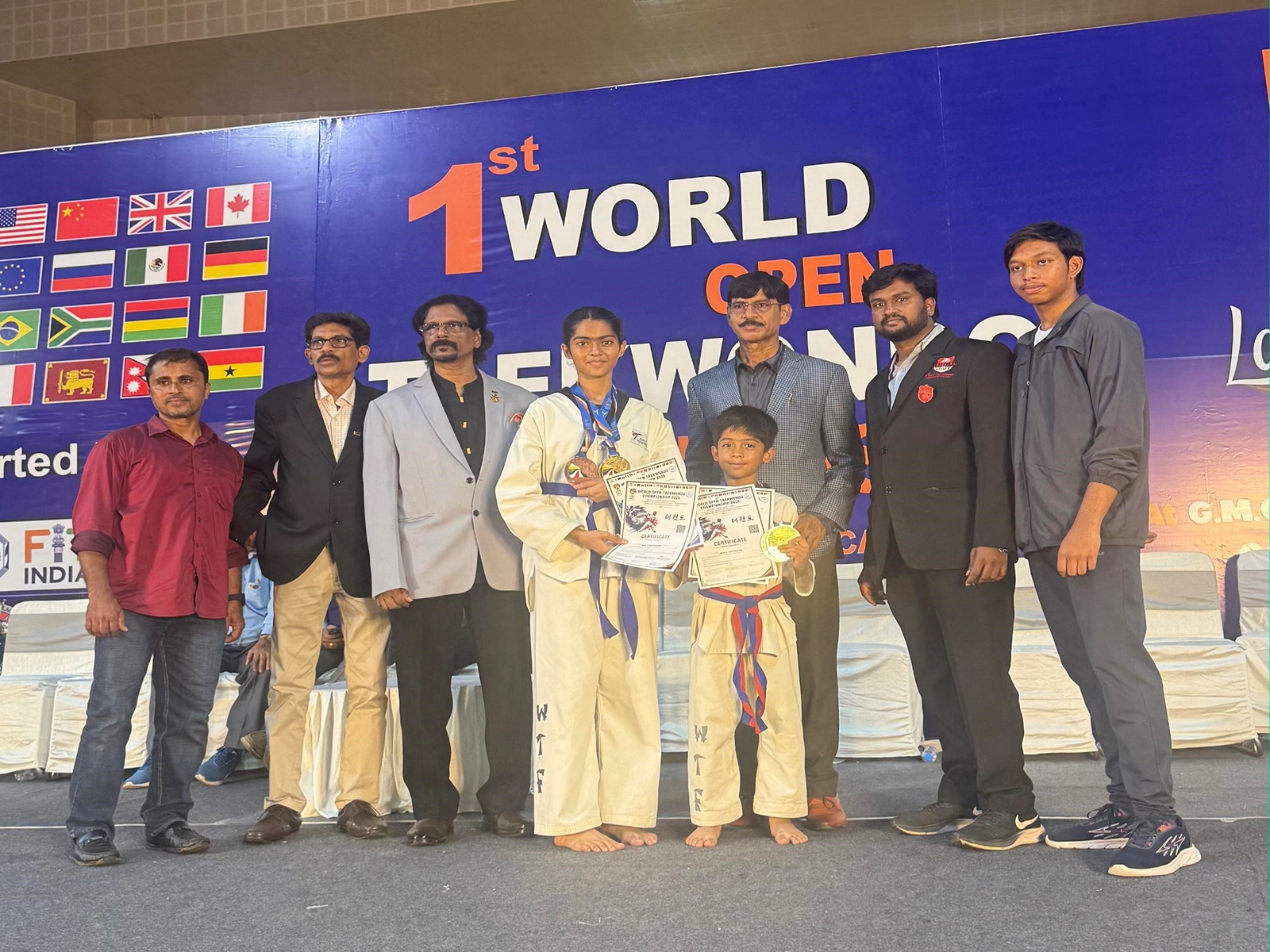 Sister-Brother Duo Shines at the First World Open Taekwondo Championship