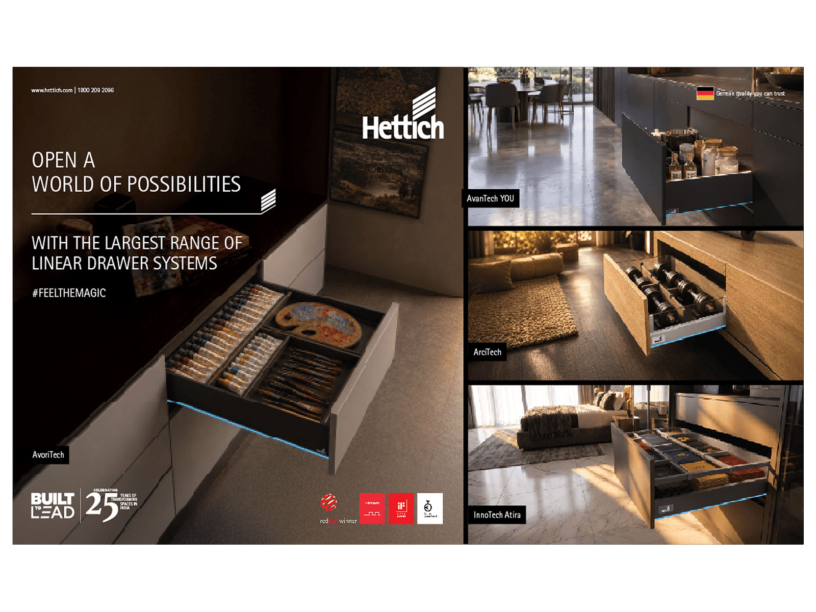 Hettich's largest range of Linear Drawer Systems