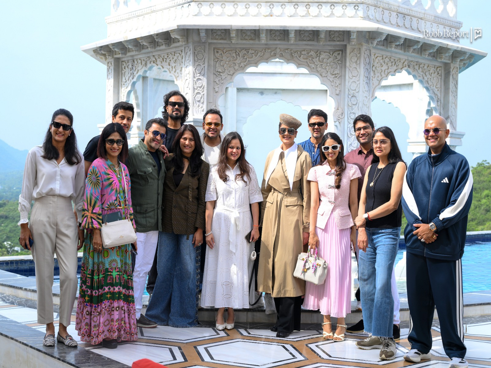 RR Circle members with RR Circle chair Avarna Jain (center, in white) and Editor of Robb Report India, Aindrila Mitra