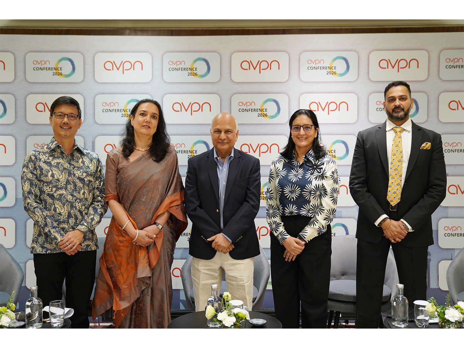 AVPN: Kevin Teo (CTO), Naina Subberwal Batra (CEO), Achal Agarwal (Chair), Roshini Prakash (CKPO), Ramkumar Venkatramani (Director, Impact Investing)