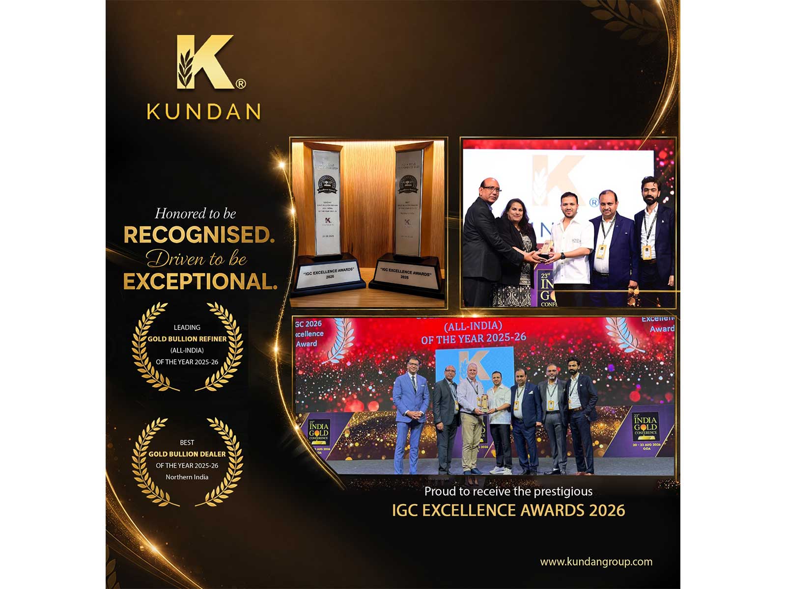 Kundan Refinery proud to receive the IGC Excellence Awards 2026