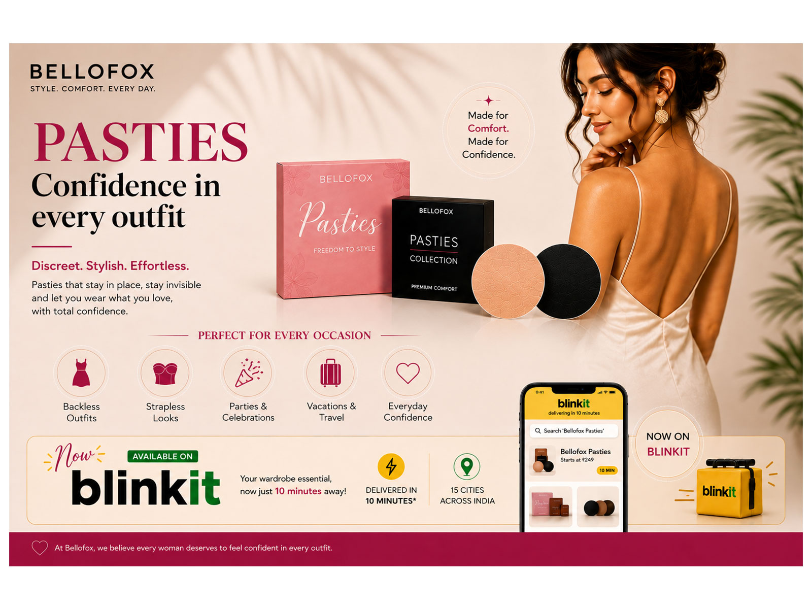 Fashion Freedom Meets Convenience: Bellofox Pasties Now Available on Blinkit
