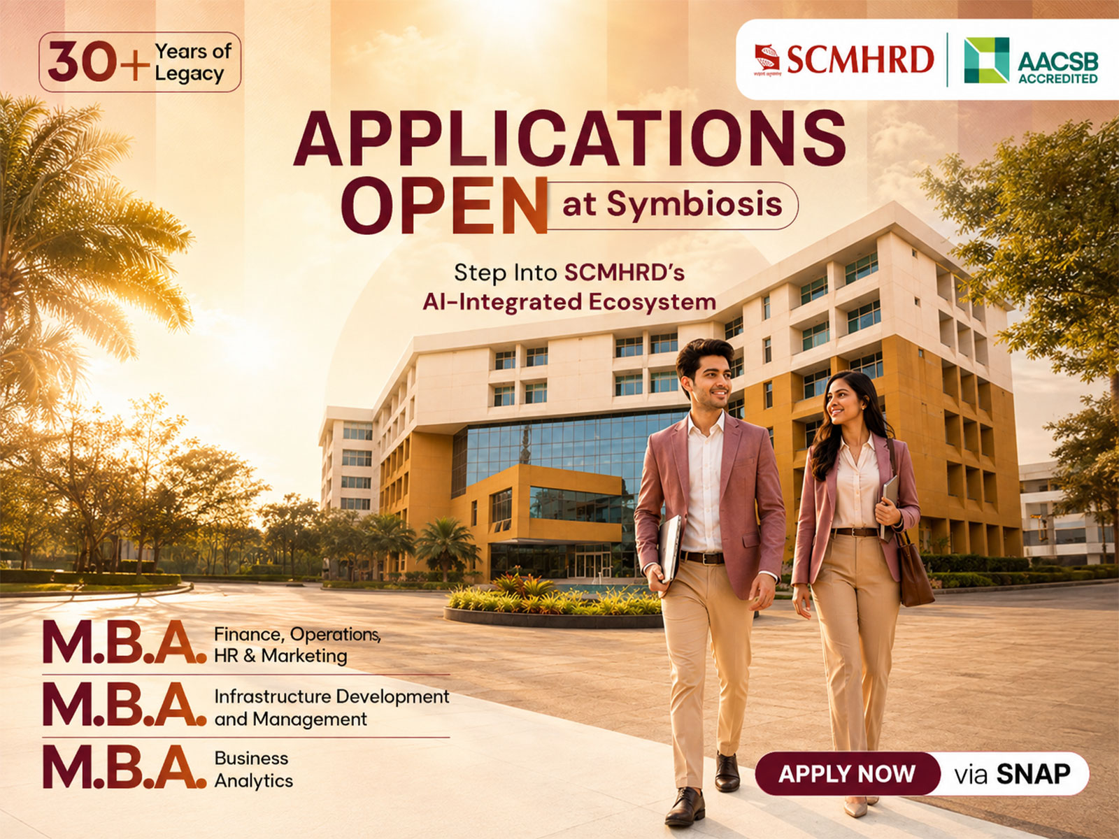 Launch Your Management Career with SCMHRD: Admissions Open Through SNAP 2026