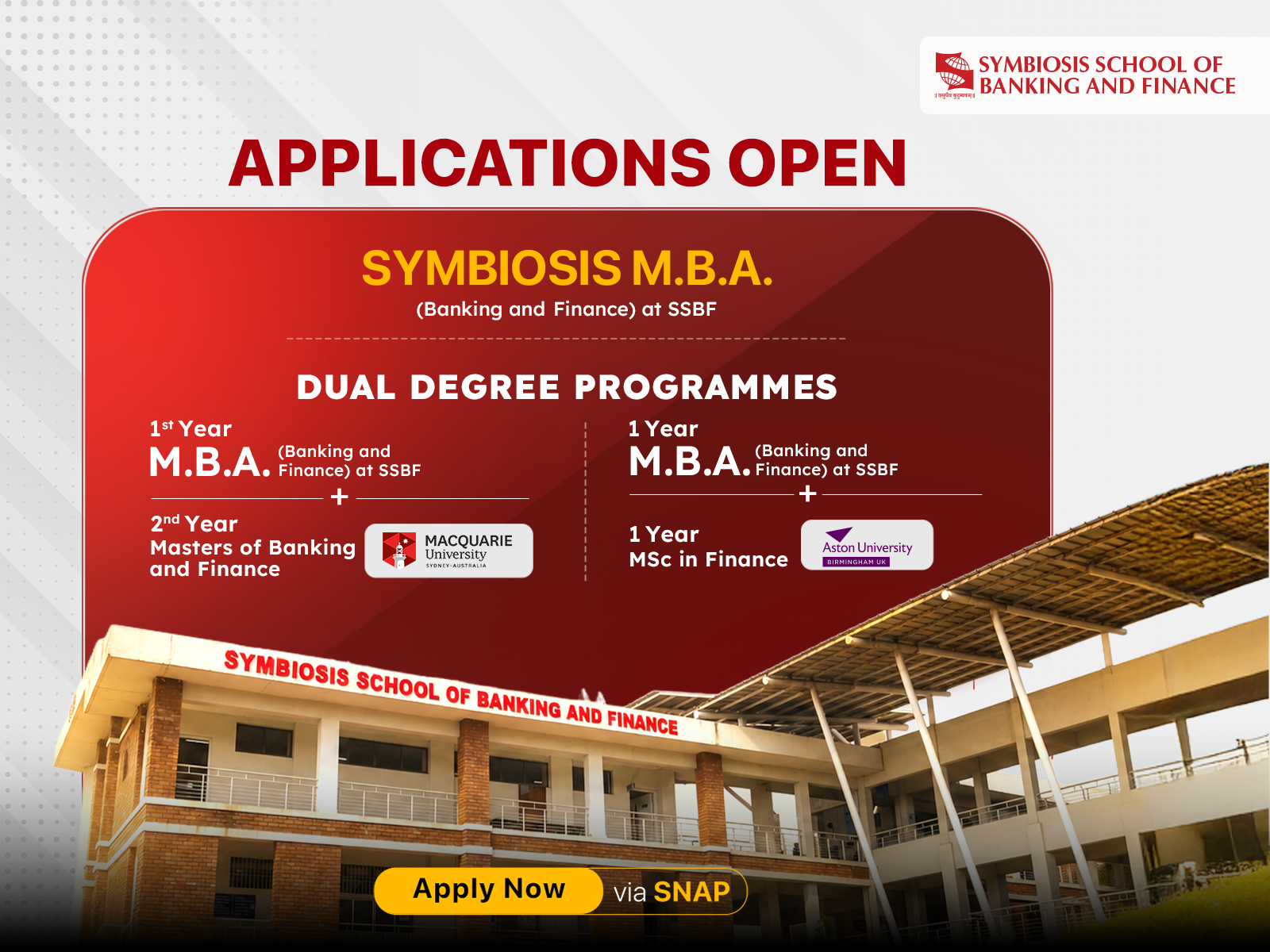 SSBF Admissions Now Open Through SNAP 2026: A Gateway to Specialised Banking & Finance Careers