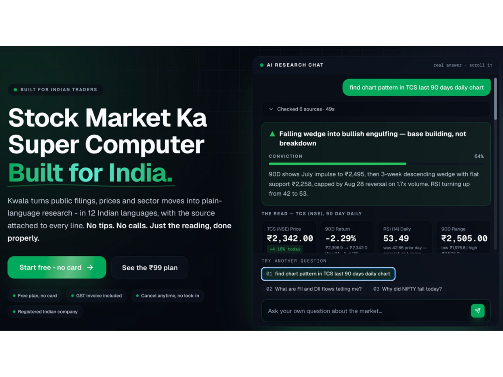 India Just Got Its First AI-Powered Intelligence Platform for Retail Stock Traders - and It Costs Less Than a Cup of Tea