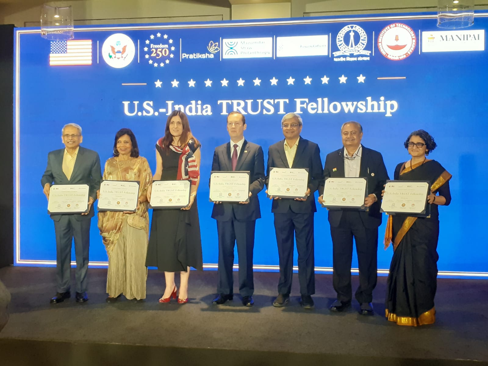 Dr Sharath K. Rao, Vice Chancellor, MAHE, with Mr Sergio Gor, US Ambassador to India, and other dignitaries at the US-India TRUST Fellowship 2026-27 in Bengaluru