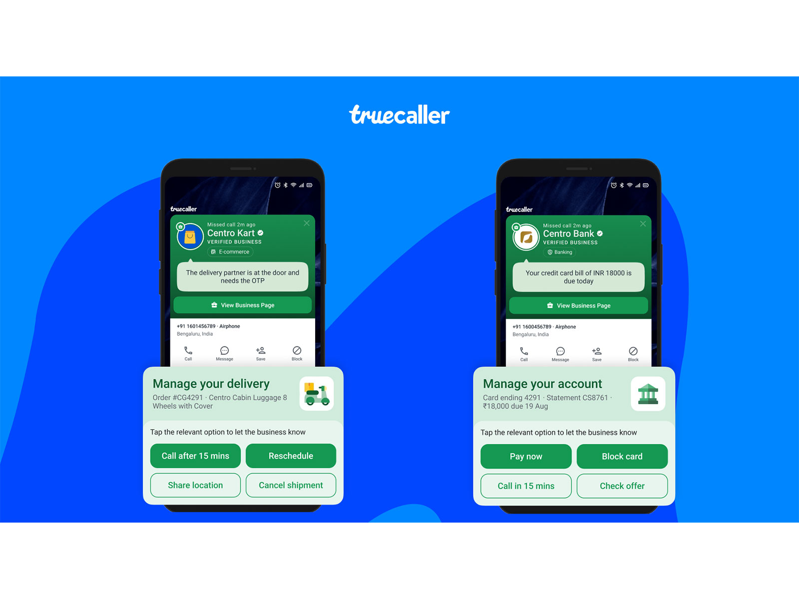 Post-Call Actions on Truecaller allow consumers to instantly close the loop the moment a verified business call ends