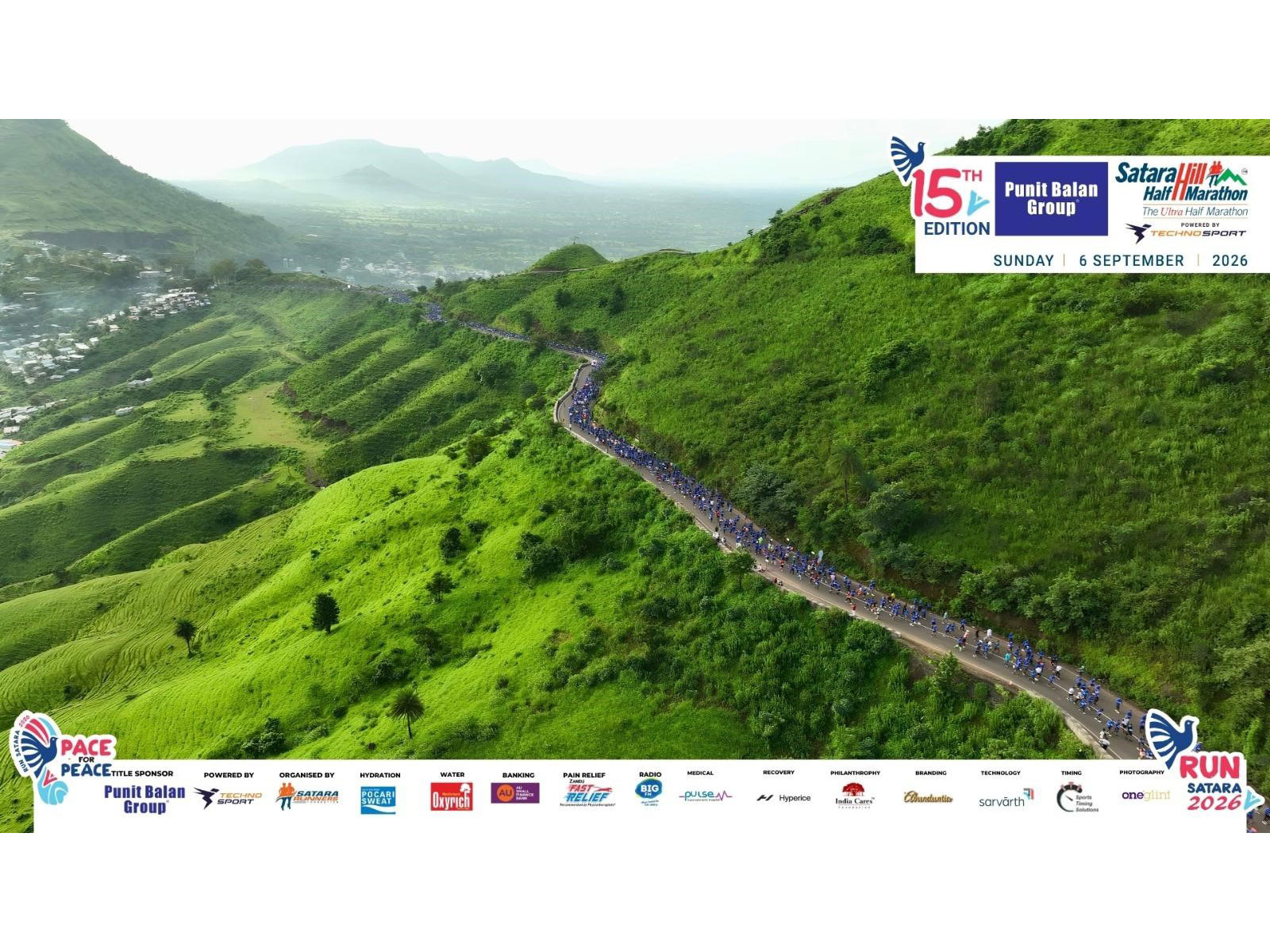 Satara comes alive for the milestone 15th edition of Punit Balan Group Satara Hill Half Marathon powered by TechnoSport
